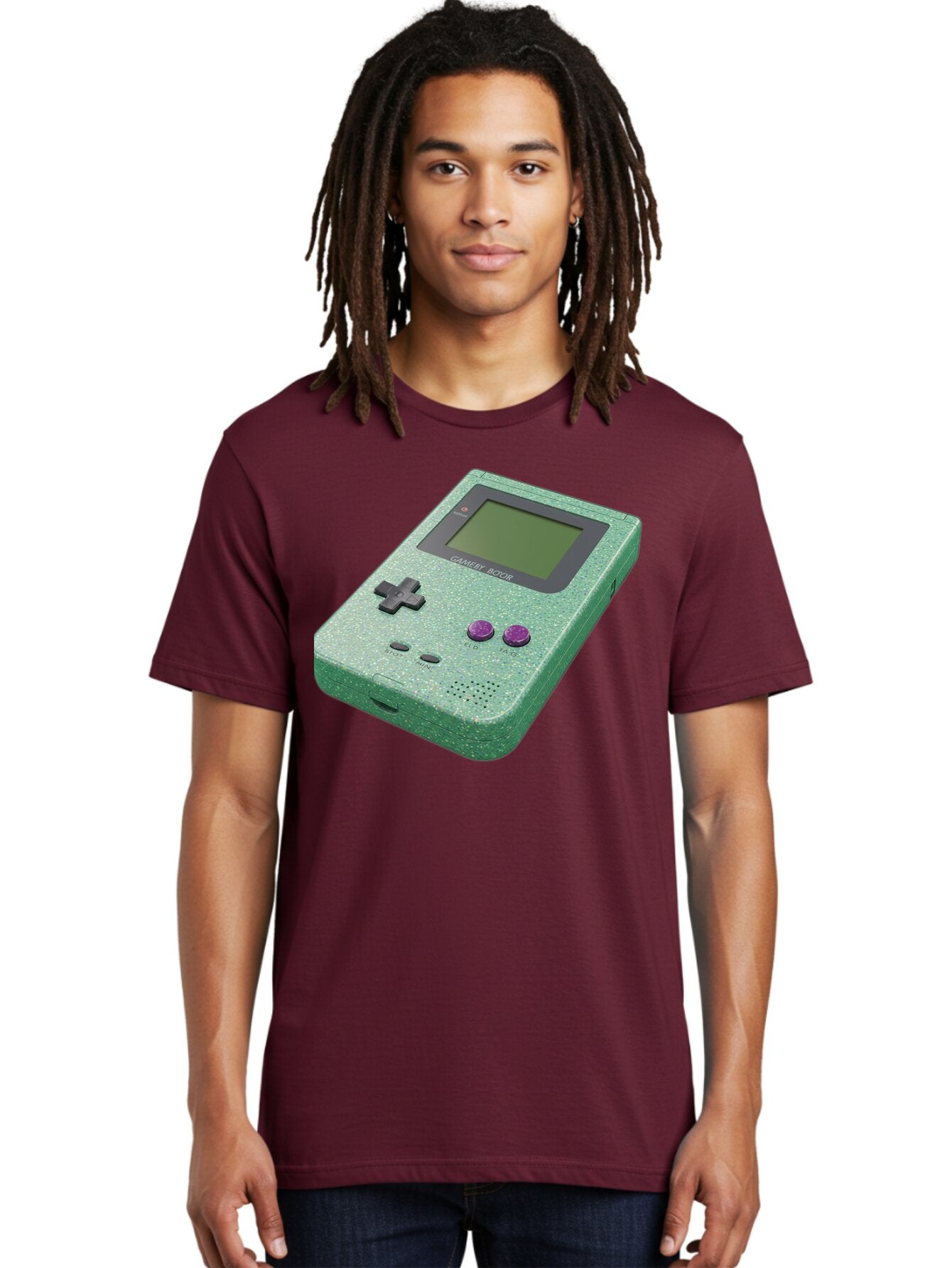 Gameboy-Boy Men'S Graphic Tee, 100% Cotton, Comfortable Casual Summer Wear, Machine Washable, Vintage Camera, Old Camera, Antique Camera, Black Camera, Classic Photography, Photography Equipment, Nostalgic Device, Film Camera, Camera Art Bao460 30