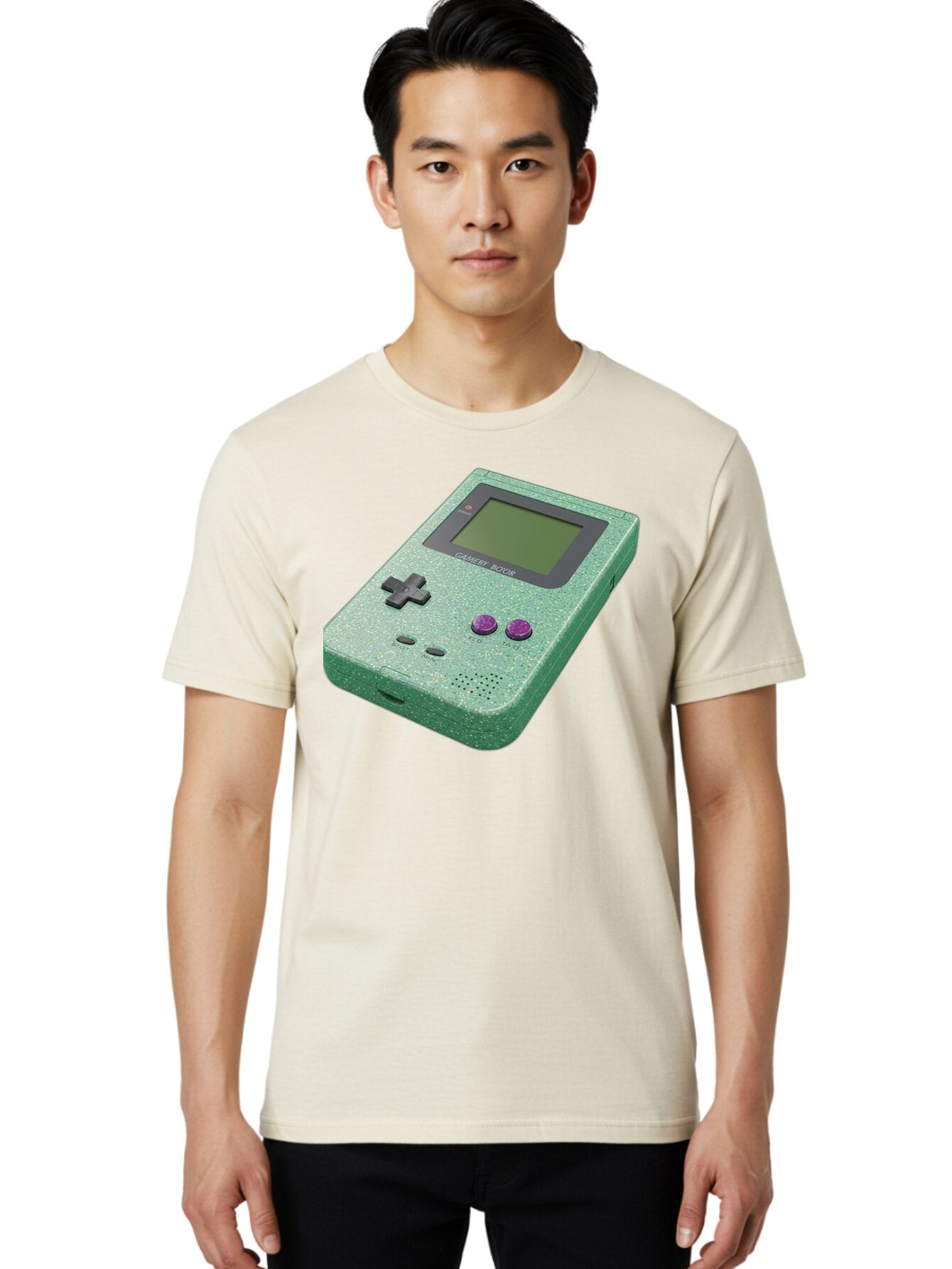 Gameboy-Boy Men'S Graphic Tee, 100% Cotton, Comfortable Casual Summer Wear, Machine Washable, Vintage Camera, Old Camera, Antique Camera, Black Camera, Classic Photography, Photography Equipment, Nostalgic Device, Film Camera, Camera Art Bao460 28