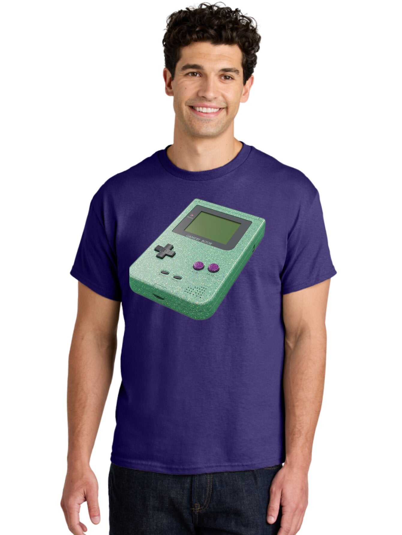 Gameboy-Boy Men'S Graphic Tee, 100% Cotton, Comfortable Casual Summer Wear, Machine Washable, Vintage Camera, Old Camera, Antique Camera, Black Camera, Classic Photography, Photography Equipment, Nostalgic Device, Film Camera, Camera Art Bao460 24