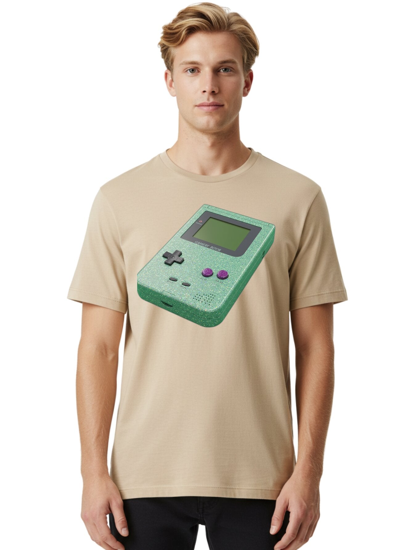 Gameboy-Boy Men'S Graphic Tee, 100% Cotton, Comfortable Casual Summer Wear, Machine Washable, Vintage Camera, Old Camera, Antique Camera, Black Camera, Classic Photography, Photography Equipment, Nostalgic Device, Film Camera, Camera Art Bao460 19
