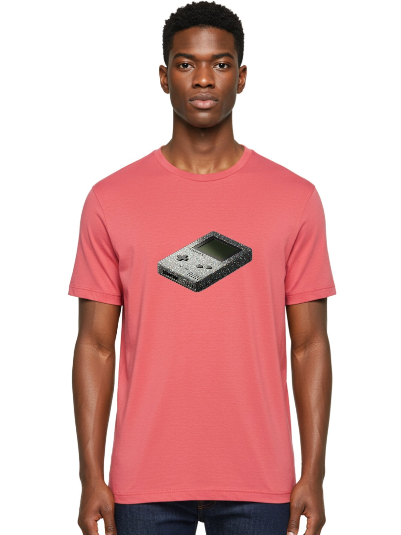Gameboy Men'S Graphic Tee, 100% Cotton, Comfortable Casual Summer Wear, Machine Washable, Vintage Camera, Old Camera, Antique Camera, Black Camera, Classic Photography, Photography Equipment, Nostalgic Device, Film Camera, Camera Art Bao461 24