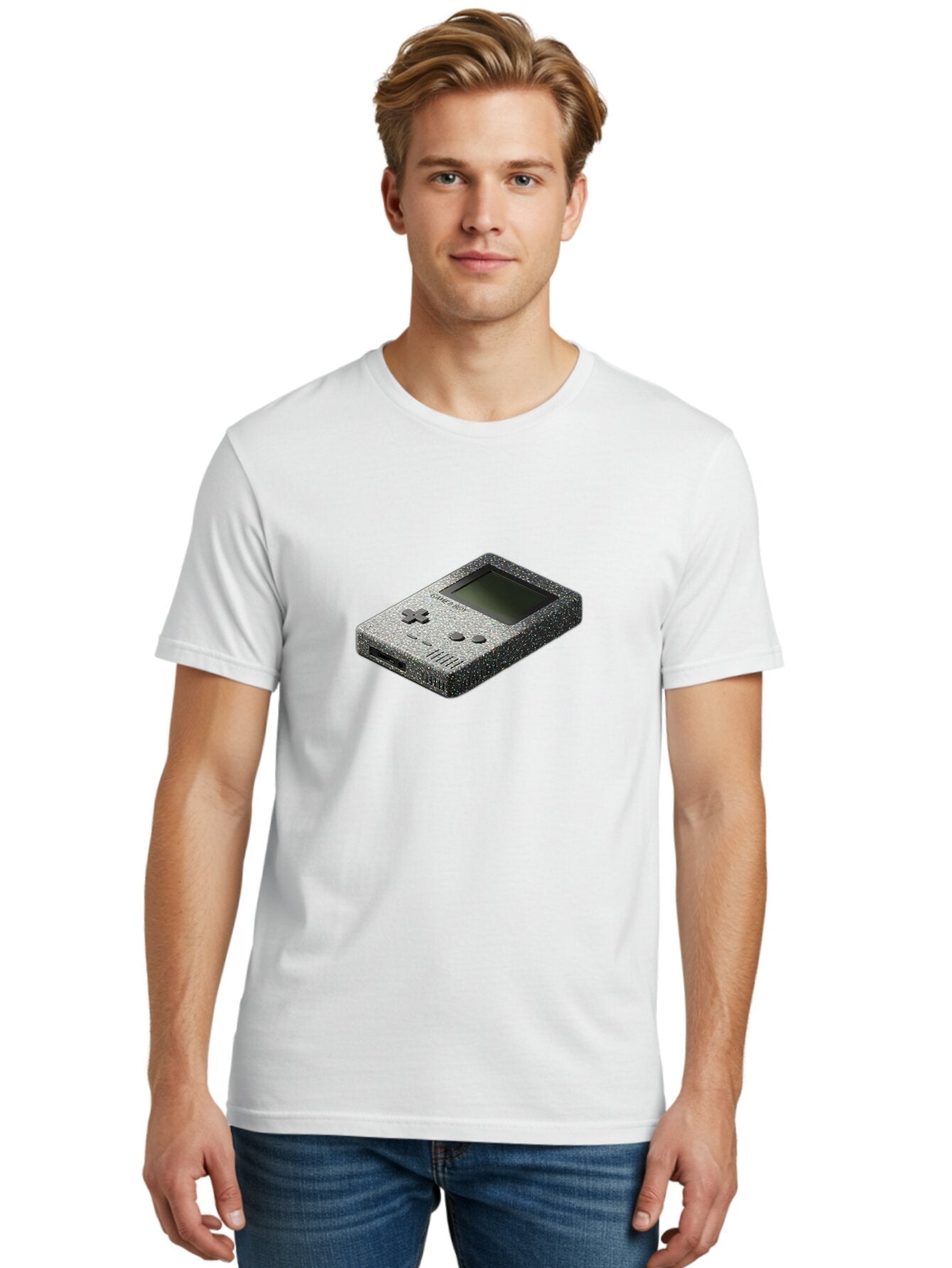 Gameboy Men'S Graphic Tee, 100% Cotton, Comfortable Casual Summer Wear, Machine Washable, Vintage Camera, Old Camera, Antique Camera, Black Camera, Classic Photography, Photography Equipment, Nostalgic Device, Film Camera, Camera Art Bao461 17