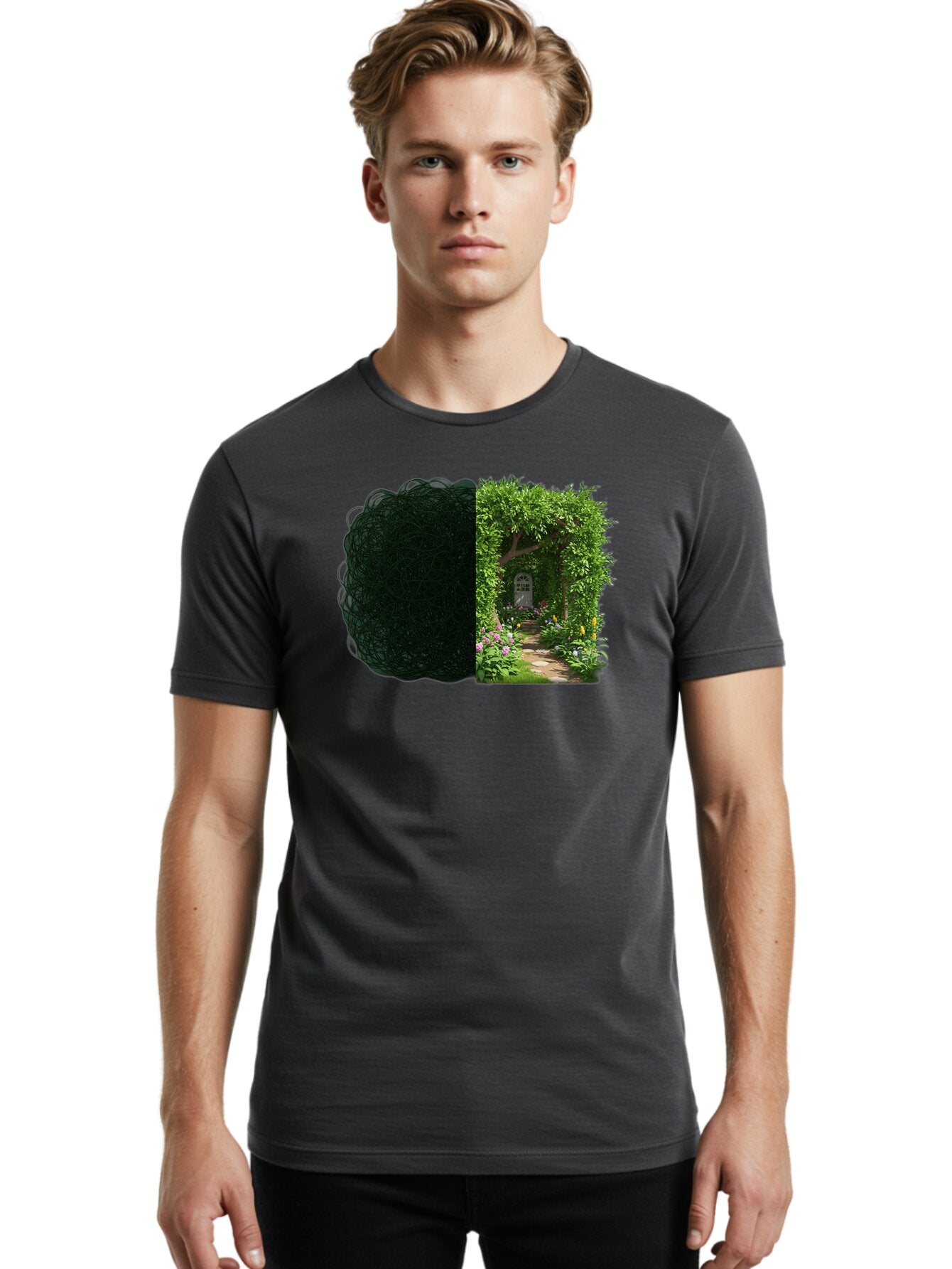 Garden-Pathway Men'S Graphic Tee, 100% Cotton, Comfortable Casual Summer Wear, Machine Washable, Vintage Camera, Old Camera, Antique Camera, Black Camera, Classic Photography, Photography Equipment, Nostalgic Device, Film Camera, Camera Art Bao467 23