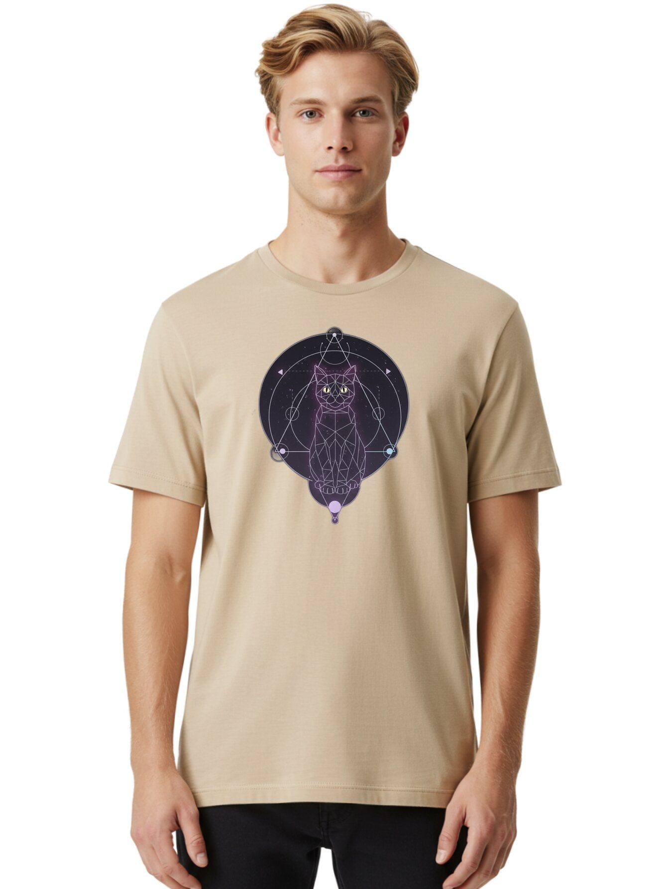Geometric-Cat Men'S Graphic Tee, 100% Cotton, Comfortable Casual Summer Wear, Machine Washable, Vintage Camera, Old Camera, Antique Camera, Black Camera, Classic Photography, Photography Equipment, Nostalgic Device, Film Camera, Camera Art Bao469 22