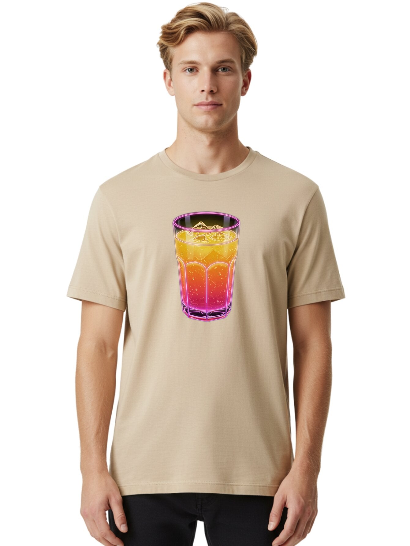 Glass-Of-Cocktail Men'S Graphic Tee, 100% Cotton, Comfortable Casual Summer Wear, Machine Washable, Vintage Camera, Old Camera, Antique Camera, Black Camera, Classic Photography, Photography Equipment, Nostalgic Device, Film Camera, Camera Art Bao473 30
