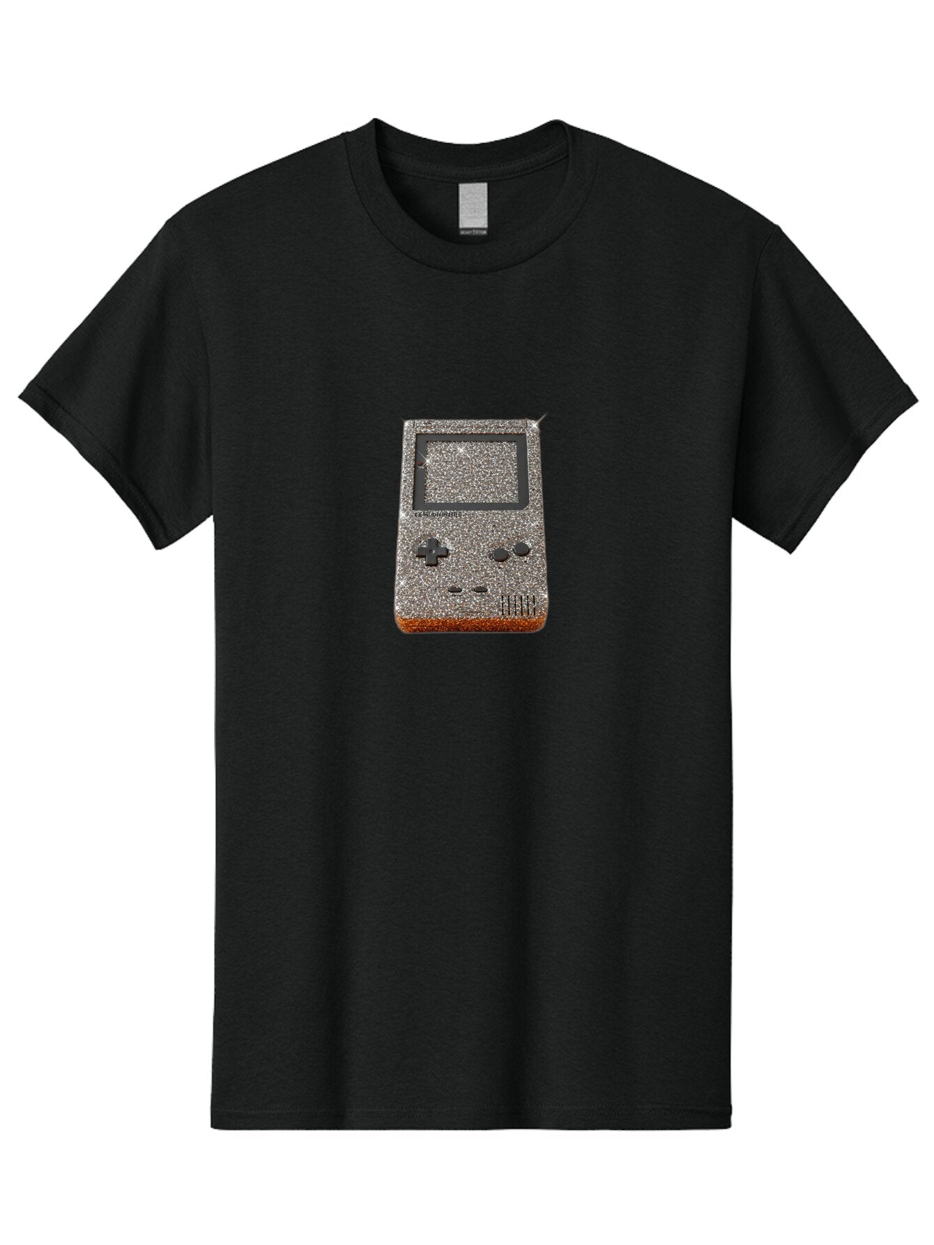 Glitch-Art-Gameboy Men'S Graphic Tee, 100% Cotton, Comfortable Casual Summer Wear, Machine Washable, Vintage Camera, Old Camera, Antique Camera, Black Camera, Classic Photography, Photography Equipment, Nostalgic Device, Film Camera, Bao482 12