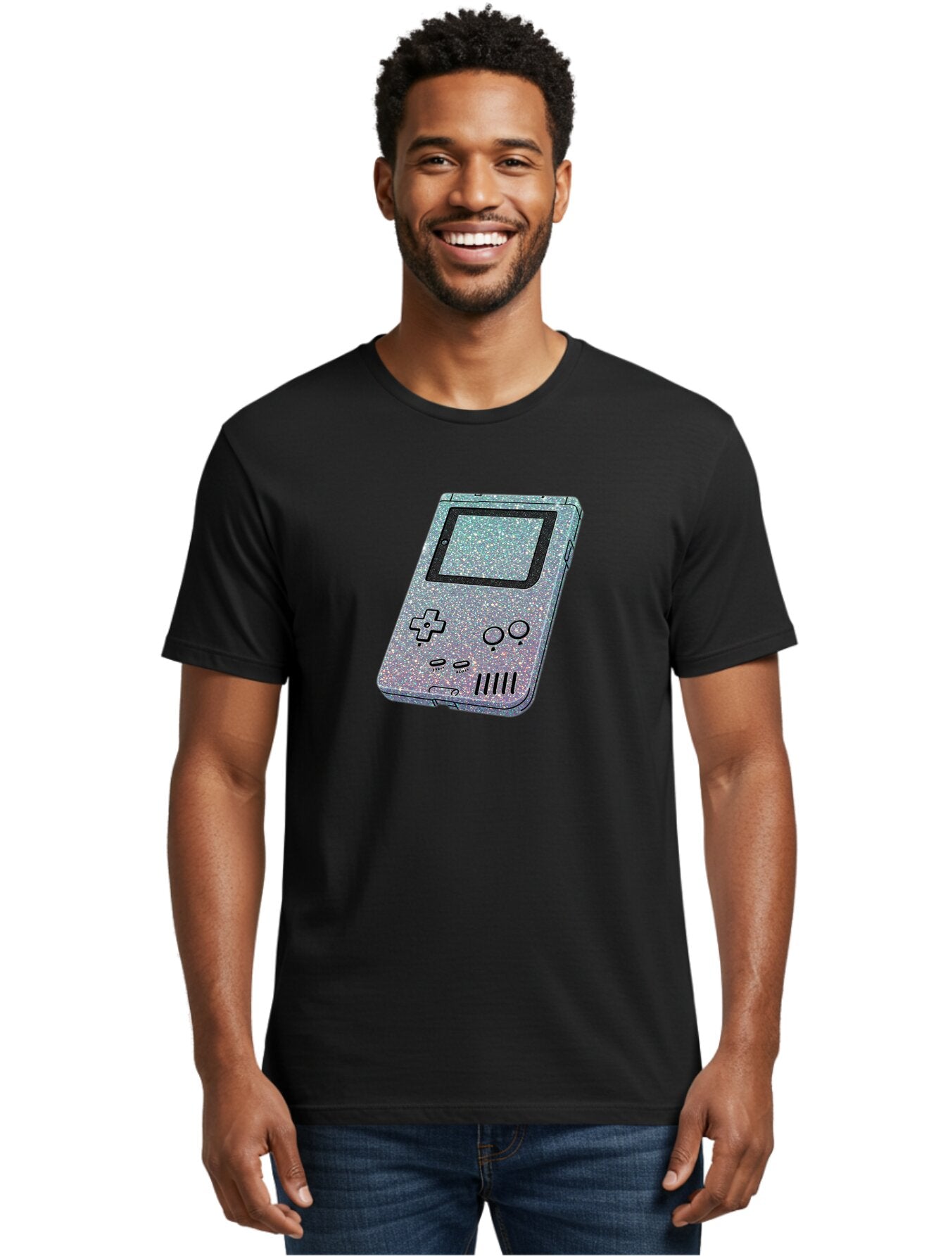 Glitter-Game-Boy Men'S Graphic Tee, 100% Cotton, Comfortable Casual Summer Wear, Machine Washable, Vintage Camera, Old Camera, Antique Camera, Black Camera, Classic Photography, Photography Equipment, Nostalgic Device, Film Camera, Camera Art Bao483 16