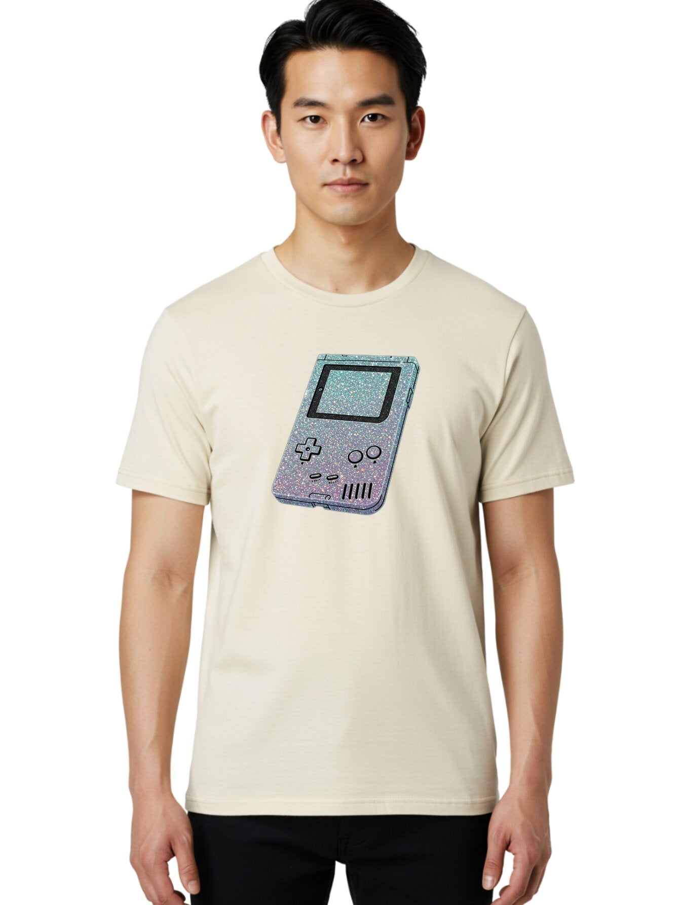 Glitter-Game-Boy Men'S Graphic Tee, 100% Cotton, Comfortable Casual Summer Wear, Machine Washable, Vintage Camera, Old Camera, Antique Camera, Black Camera, Classic Photography, Photography Equipment, Nostalgic Device, Film Camera, Camera Art Bao483 22