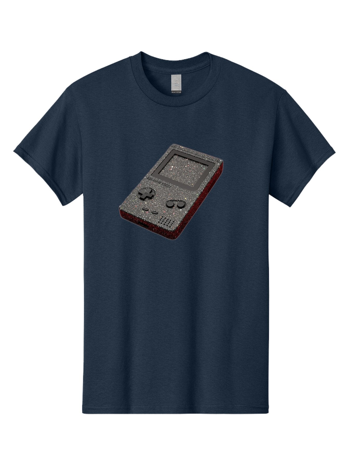 Glitter-Gameboy Men'S Graphic Tee, 100% Cotton, Comfortable Casual Summer Wear, Machine Washable, Vintage Camera, Old Camera, Antique Camera, Black Camera, Classic Photography, Photography Equipment, Nostalgic Device, Film Camera, Camera Art Bao484