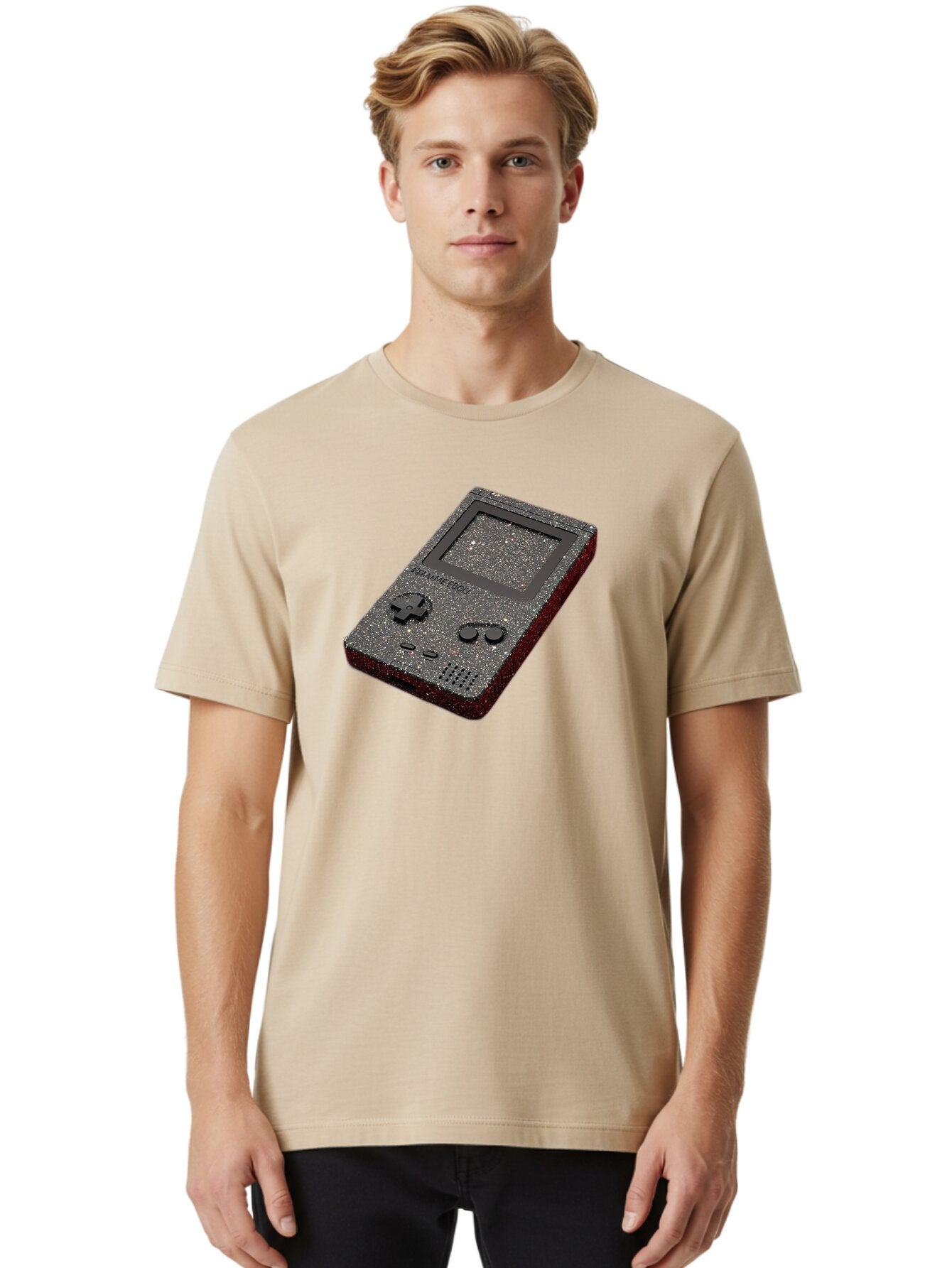 Glitter-Gameboy Men'S Graphic Tee, 100% Cotton, Comfortable Casual Summer Wear, Machine Washable, Vintage Camera, Old Camera, Antique Camera, Black Camera, Classic Photography, Photography Equipment, Nostalgic Device, Film Camera, Camera Art Bao484 22