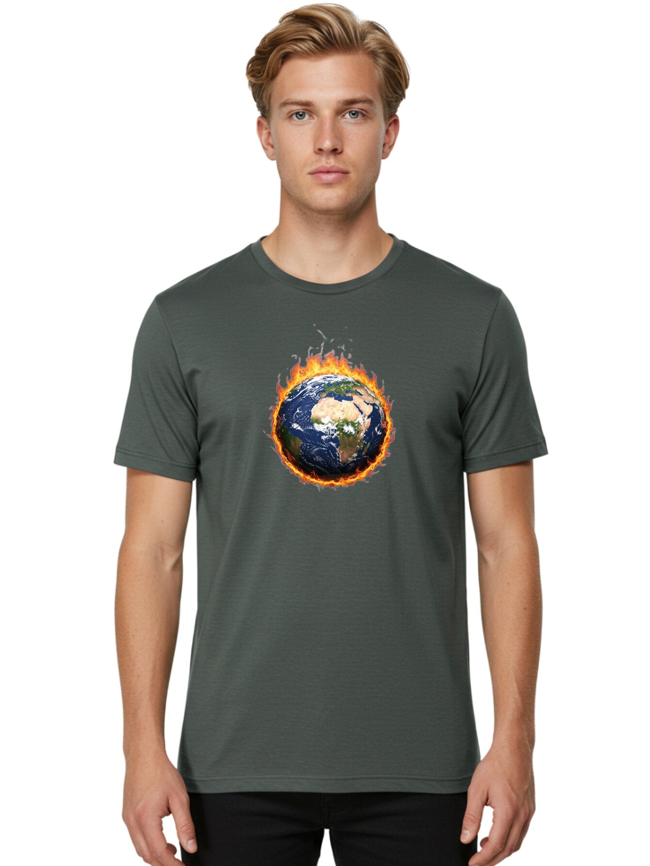 Globe-On-Fire Men'S Graphic Tee, 100% Cotton, Comfortable Casual Summer Wear, Machine Washable, Vintage Camera, Old Camera, Antique Camera, Black Camera, Classic Photography, Photography Equipment, Nostalgic Device, Film Camera, Camera Art Bao488 25