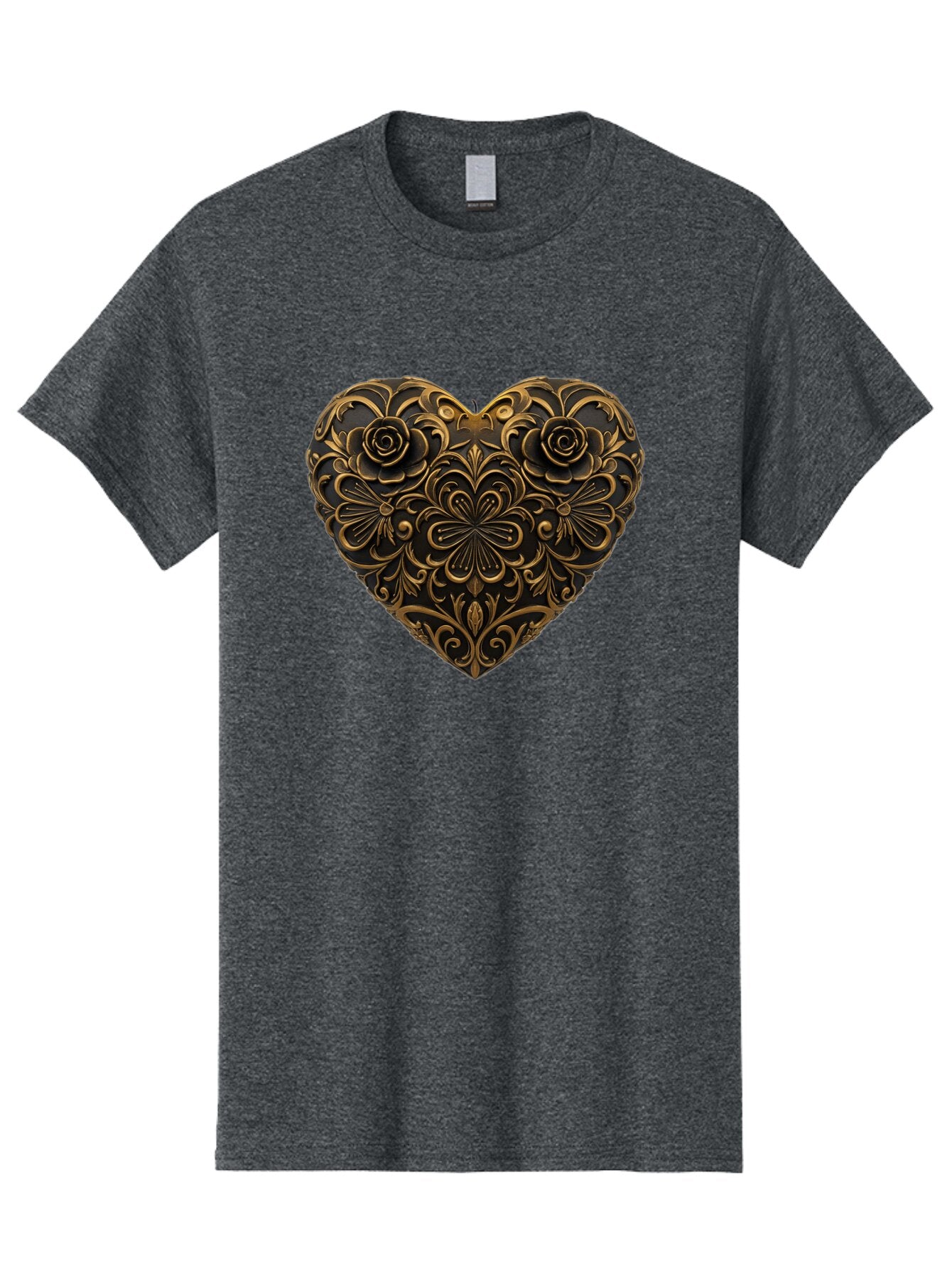 Gold-Floral-Heart Men'S Graphic Tee, 100% Cotton, Comfortable Casual Summer Wear, Machine Washable, Vintage Camera, Old Camera, Antique Camera, Black Camera, Classic Photography, Photography Equipment, Nostalgic Device, Film Camera, Camera Art Bao495 13