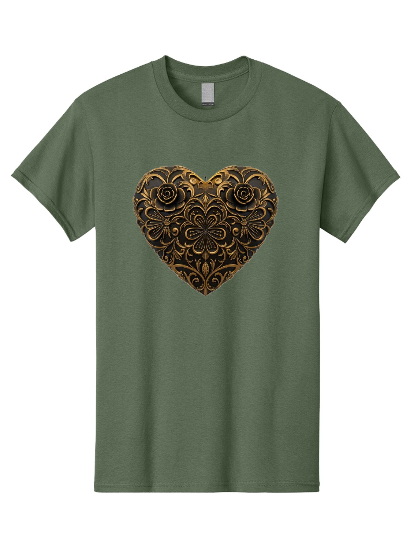 Gold-Floral-Heart Men'S Graphic Tee, 100% Cotton, Comfortable Casual Summer Wear, Machine Washable, Vintage Camera, Old Camera, Antique Camera, Black Camera, Classic Photography, Photography Equipment, Nostalgic Device, Film Camera, Camera Art Bao495 11