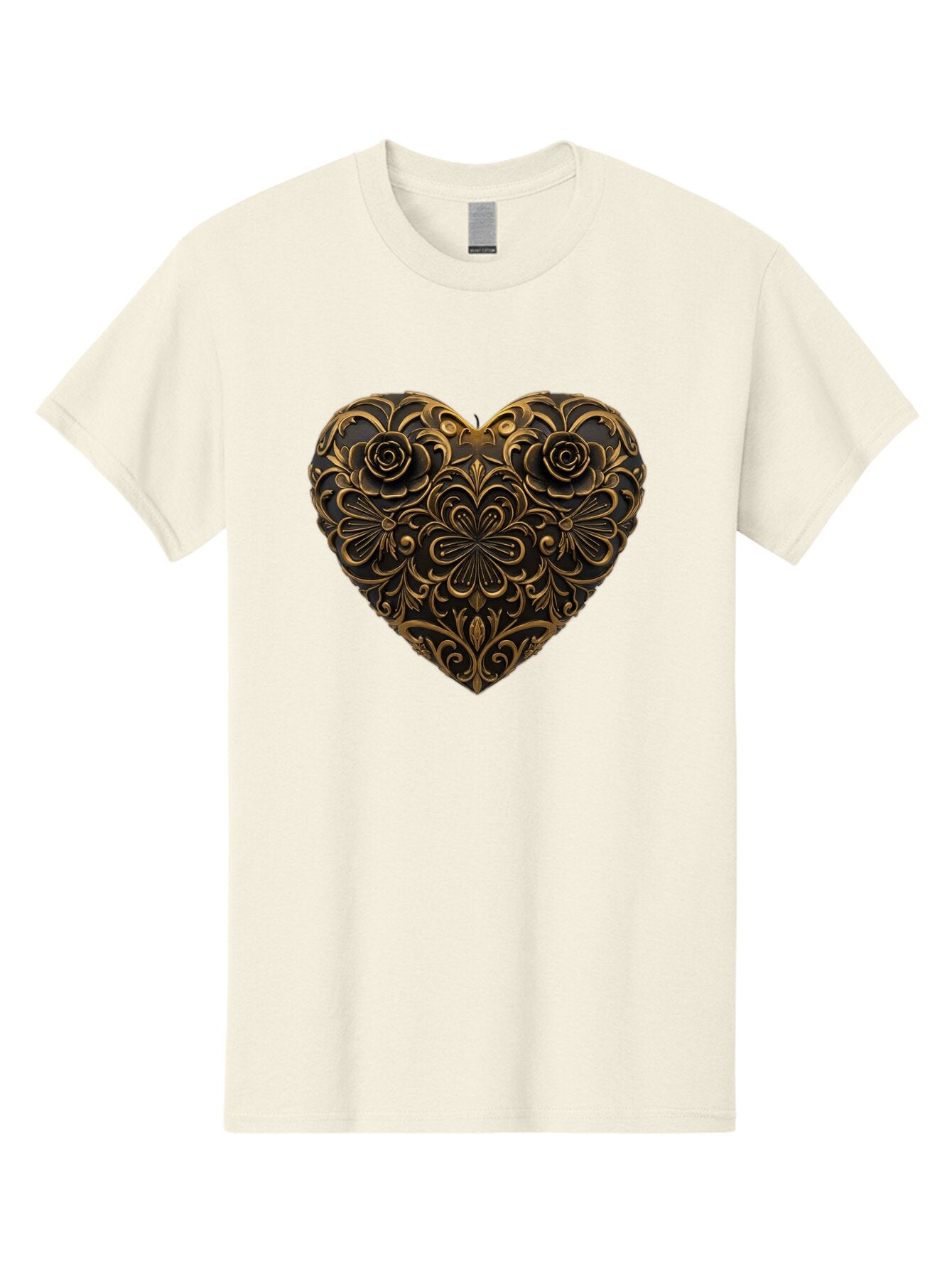 Gold-Floral-Heart Men'S Graphic Tee, 100% Cotton, Comfortable Casual Summer Wear, Machine Washable, Vintage Camera, Old Camera, Antique Camera, Black Camera, Classic Photography, Photography Equipment, Nostalgic Device, Film Camera, Camera Art Bao495 12