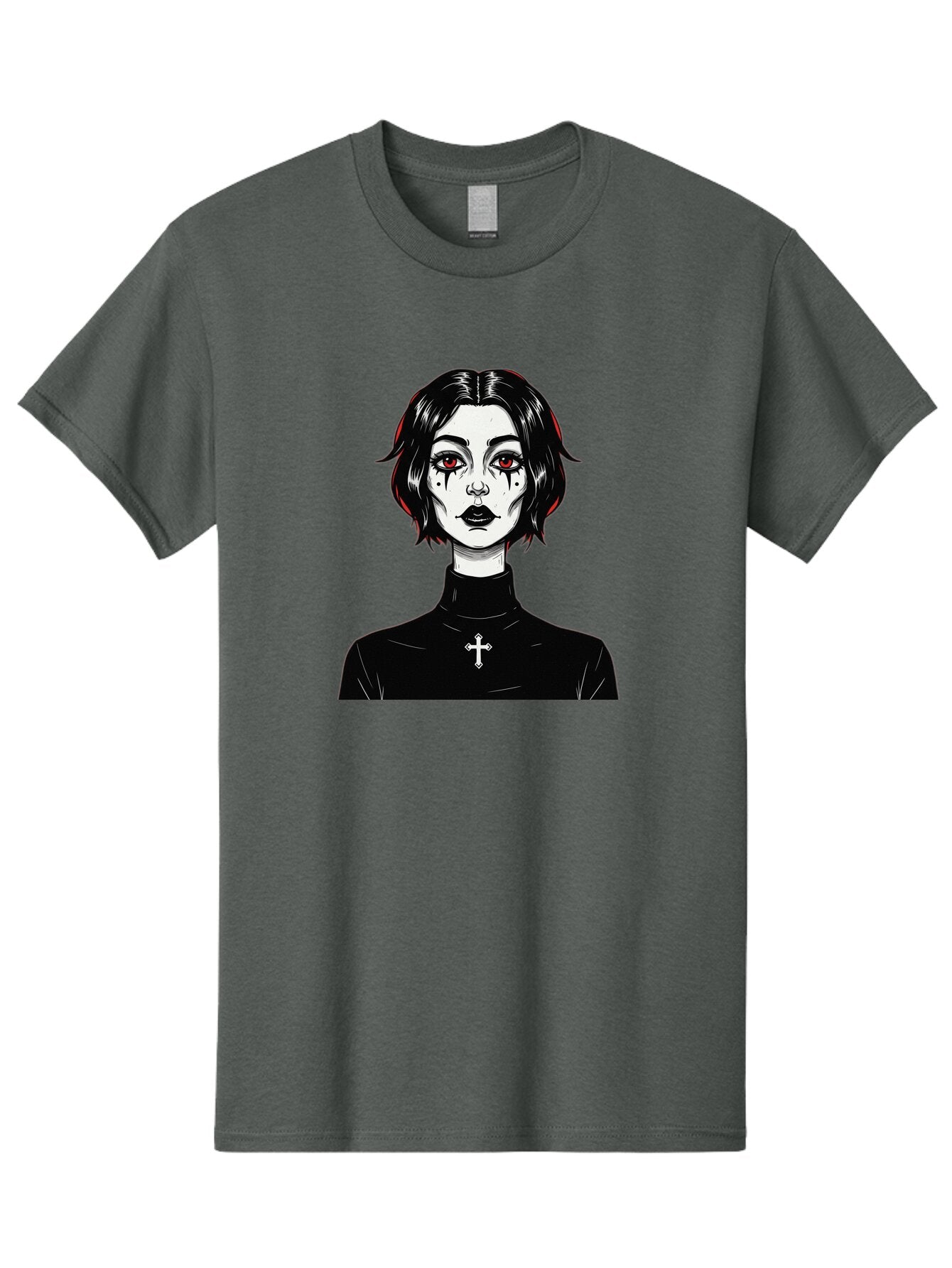 Gothic-Vampire-Girl Men'S Graphic Tee, 100% Cotton, Comfortable Casual Summer Wear, Machine Washable, Vintage Camera, Old Camera, Antique Camera, Black Camera, Classic Photography, Photography Equipment, Nostalgic Device, Film Camera, Bao497 5