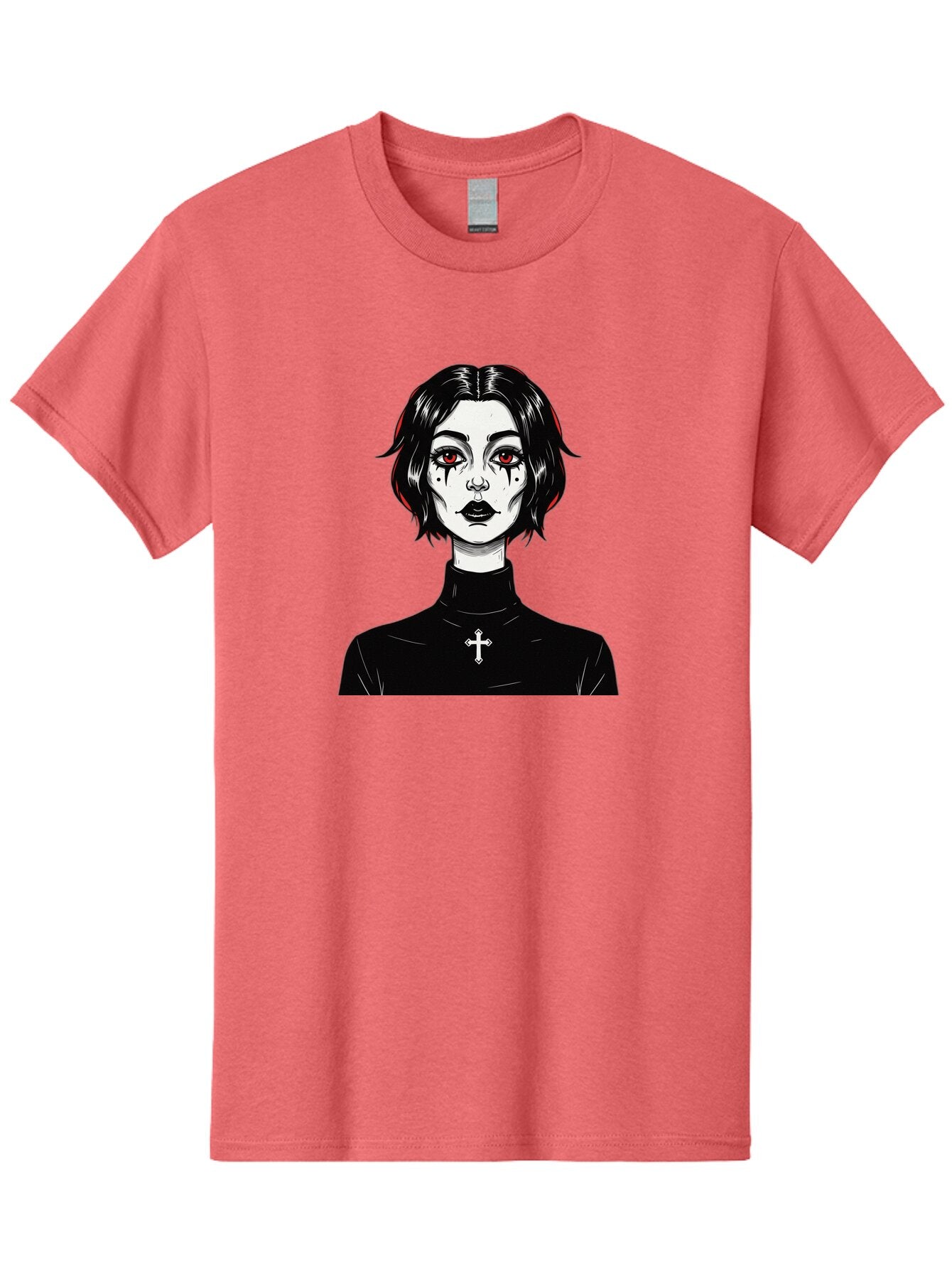Gothic-Vampire-Girl Men'S Graphic Tee, 100% Cotton, Comfortable Casual Summer Wear, Machine Washable, Vintage Camera, Old Camera, Antique Camera, Black Camera, Classic Photography, Photography Equipment, Nostalgic Device, Film Camera, Bao497 15