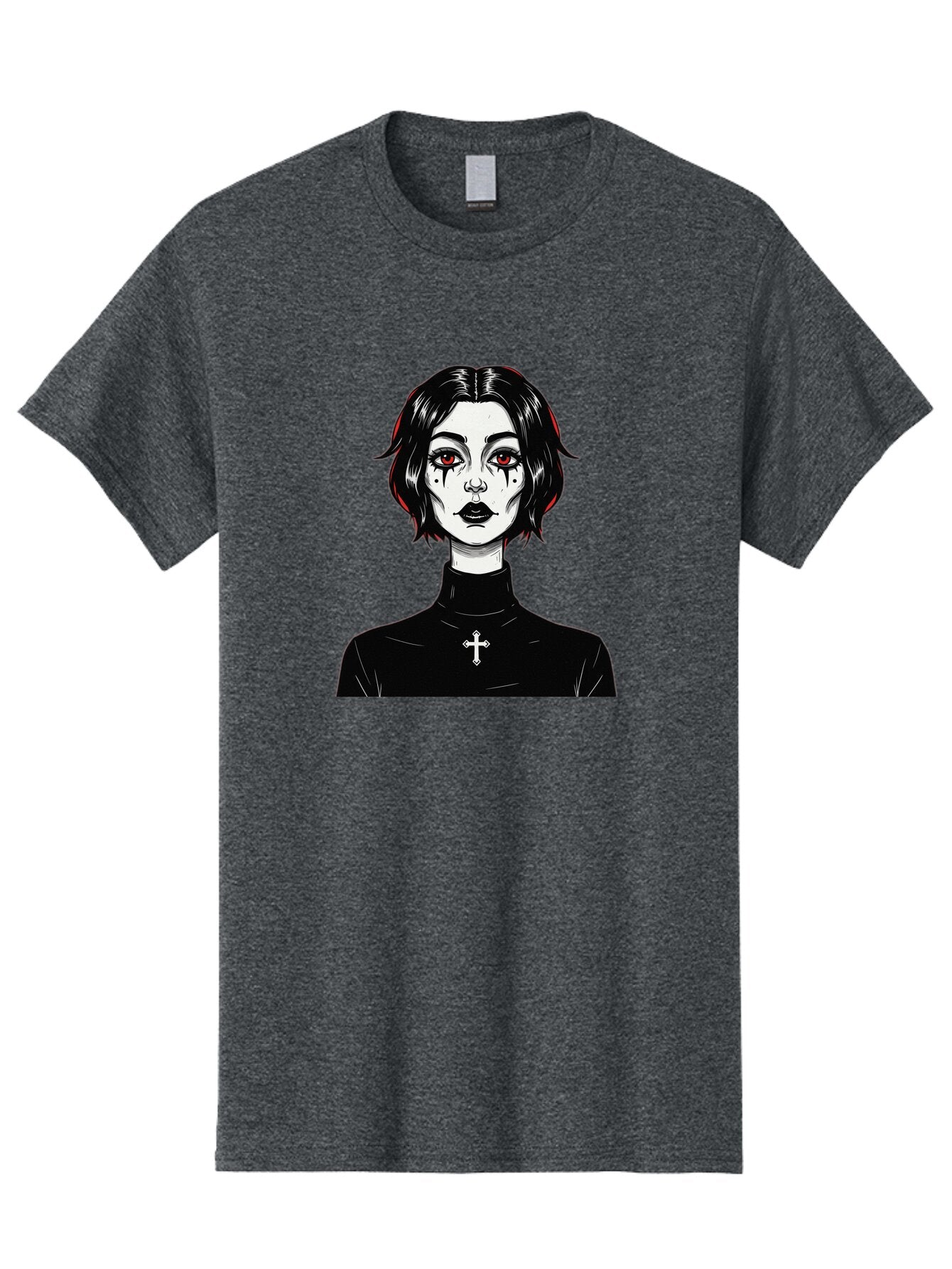 Gothic-Vampire-Girl Men'S Graphic Tee, 100% Cotton, Comfortable Casual Summer Wear, Machine Washable, Vintage Camera, Old Camera, Antique Camera, Black Camera, Classic Photography, Photography Equipment, Nostalgic Device, Film Camera, Bao497