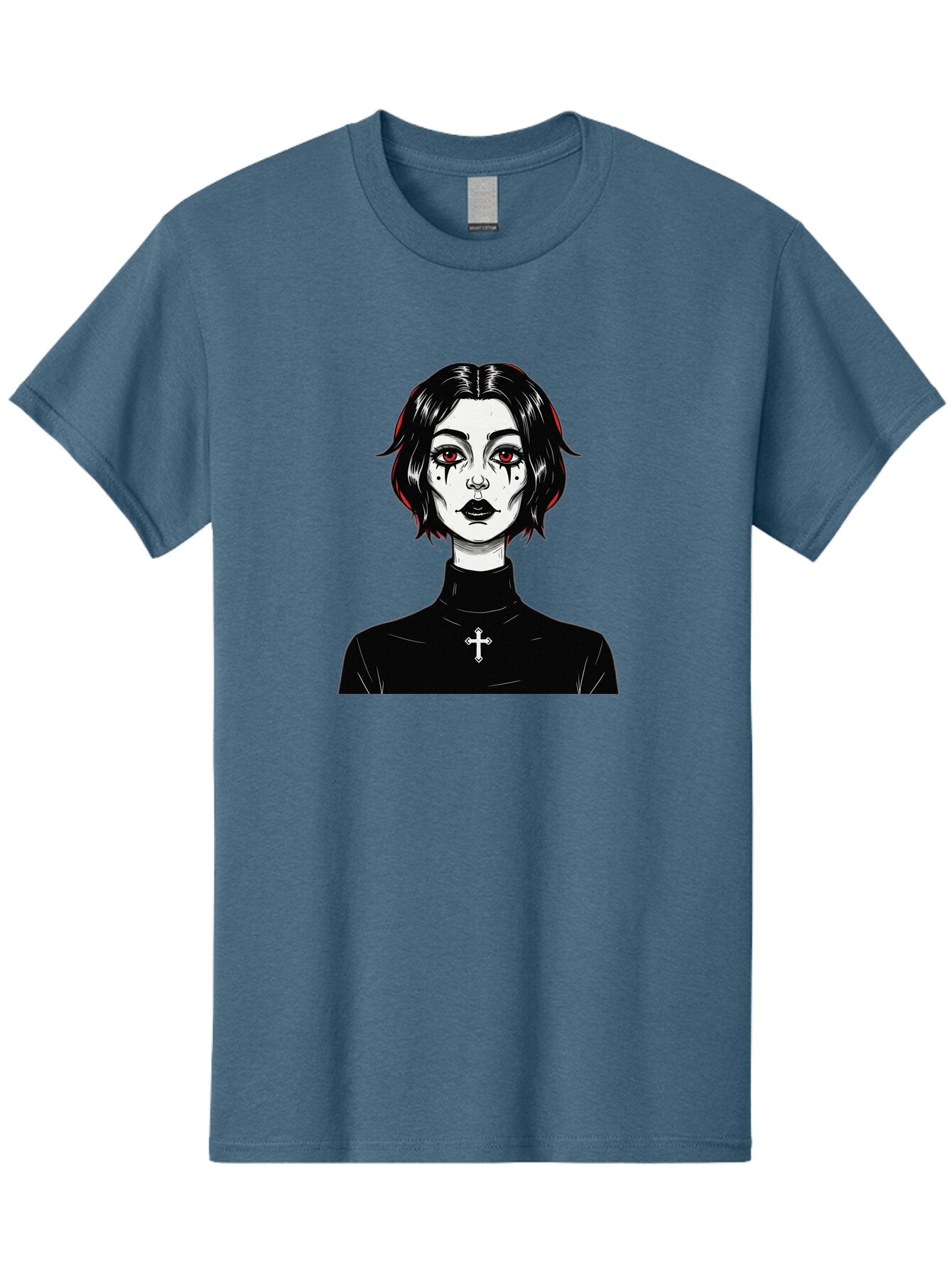 Gothic-Vampire-Girl Men'S Graphic Tee, 100% Cotton, Comfortable Casual Summer Wear, Machine Washable, Vintage Camera, Old Camera, Antique Camera, Black Camera, Classic Photography, Photography Equipment, Nostalgic Device, Film Camera, Bao497 12