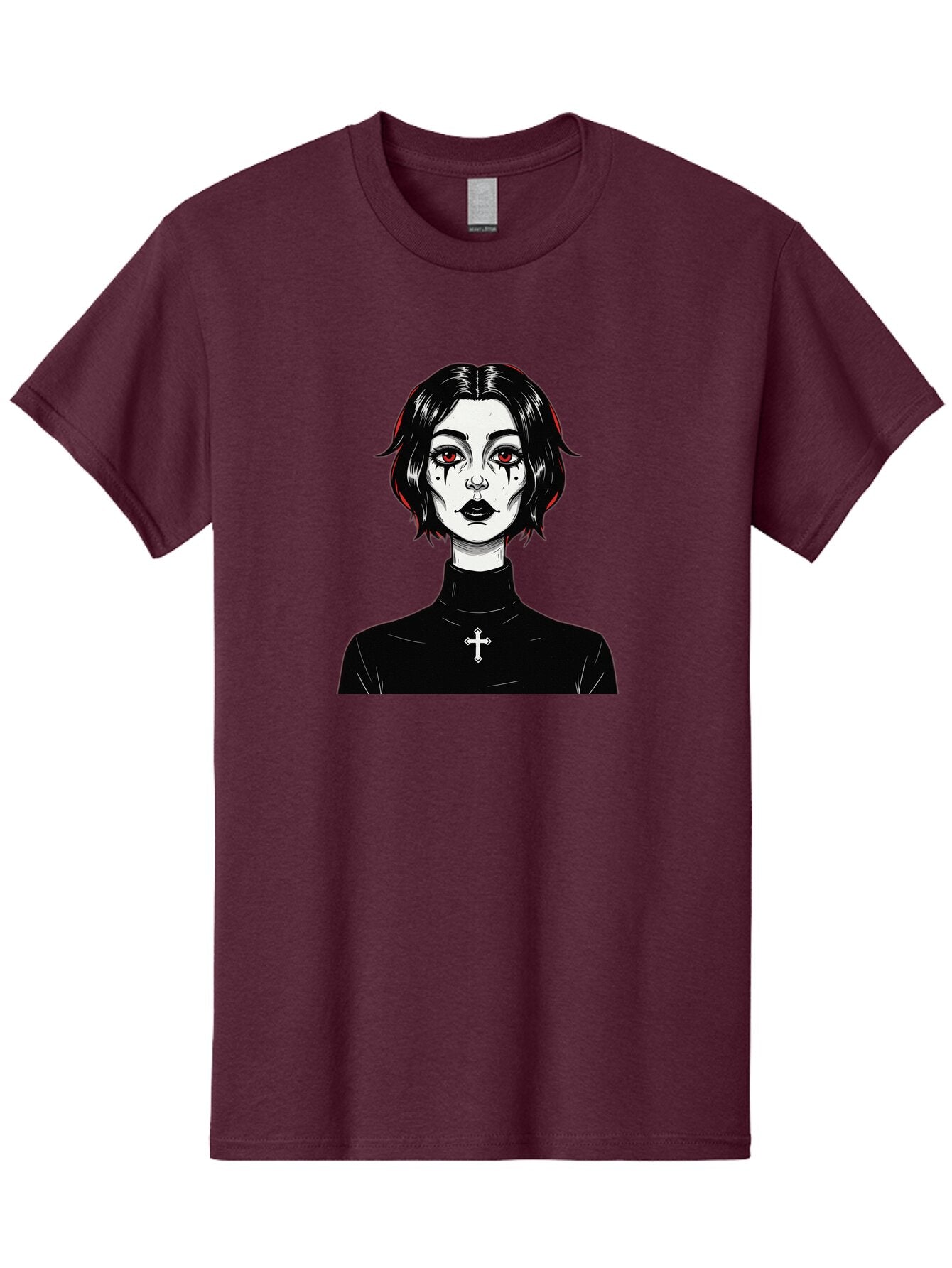 Gothic-Vampire-Girl Men'S Graphic Tee, 100% Cotton, Comfortable Casual Summer Wear, Machine Washable, Vintage Camera, Old Camera, Antique Camera, Black Camera, Classic Photography, Photography Equipment, Nostalgic Device, Film Camera, Bao497 7