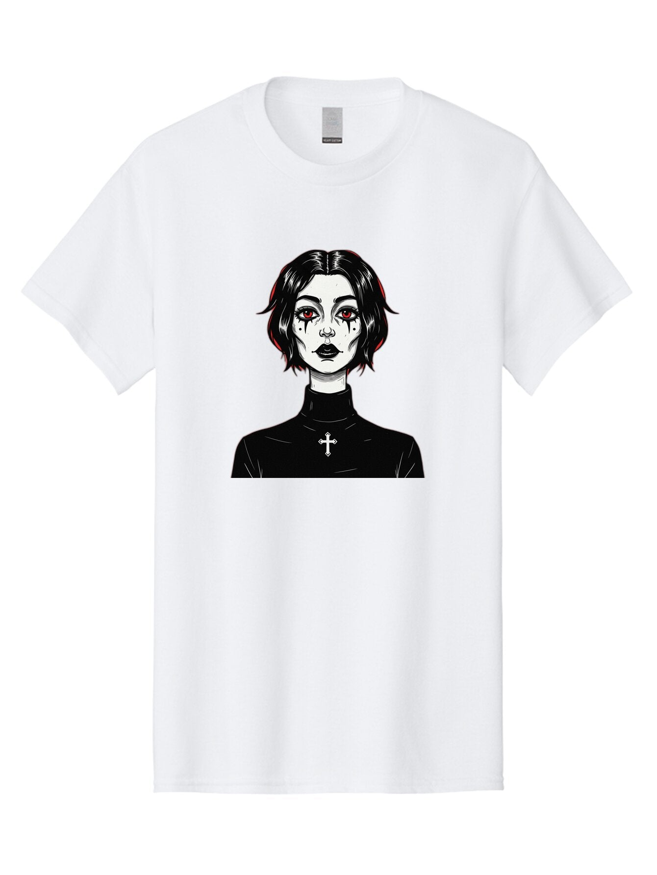 Gothic-Vampire-Girl Men'S Graphic Tee, 100% Cotton, Comfortable Casual Summer Wear, Machine Washable, Vintage Camera, Old Camera, Antique Camera, Black Camera, Classic Photography, Photography Equipment, Nostalgic Device, Film Camera, Bao497