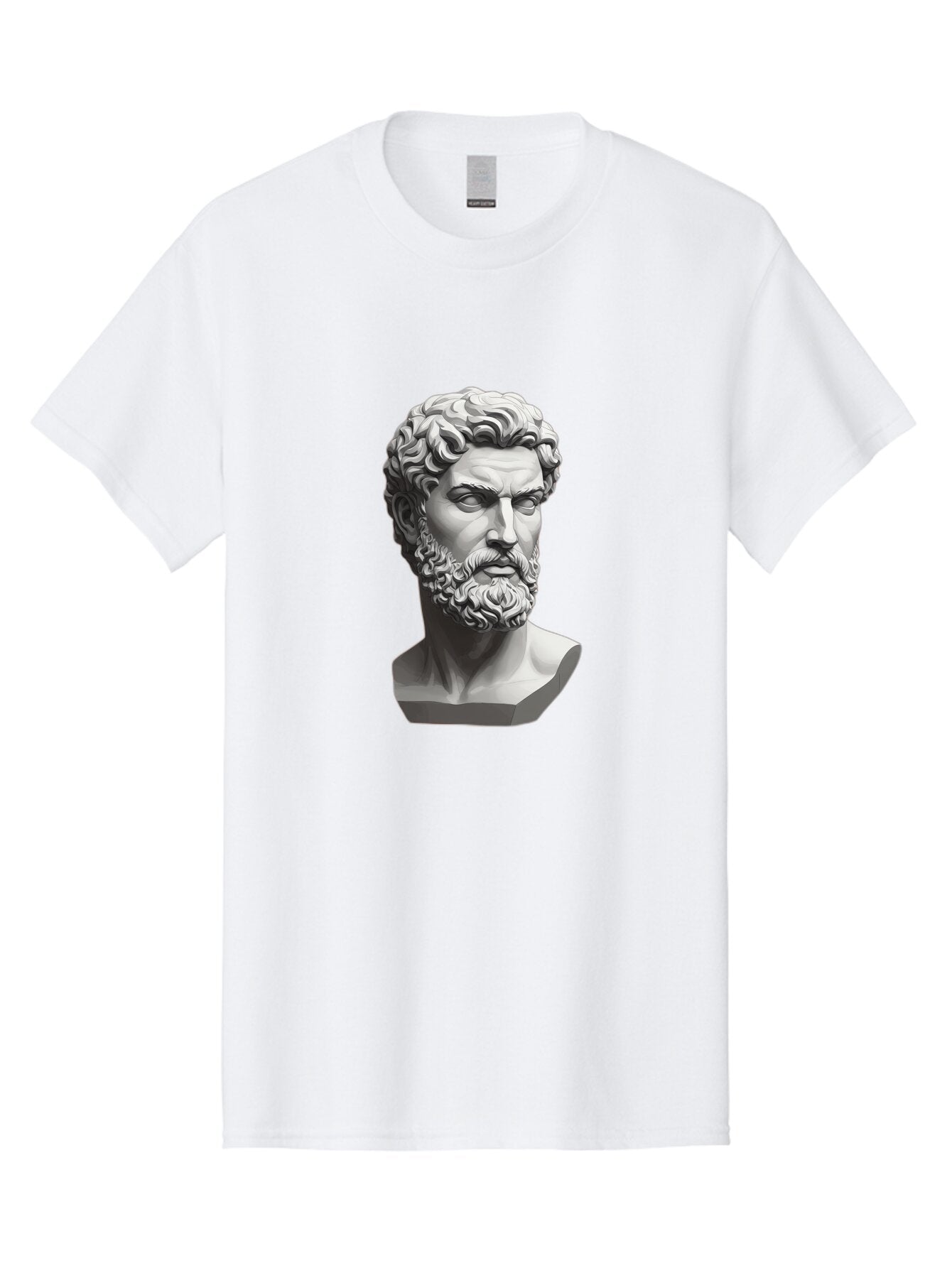 Greek-Statue-Bust Men'S Graphic Tee, 100% Cotton, Comfortable Casual Summer Wear, Machine Washable, Vintage Camera, Old Camera, Antique Camera, Black Camera, Classic Photography, Photography Equipment, Nostalgic Device, Film Camera, Camera Art Bao501