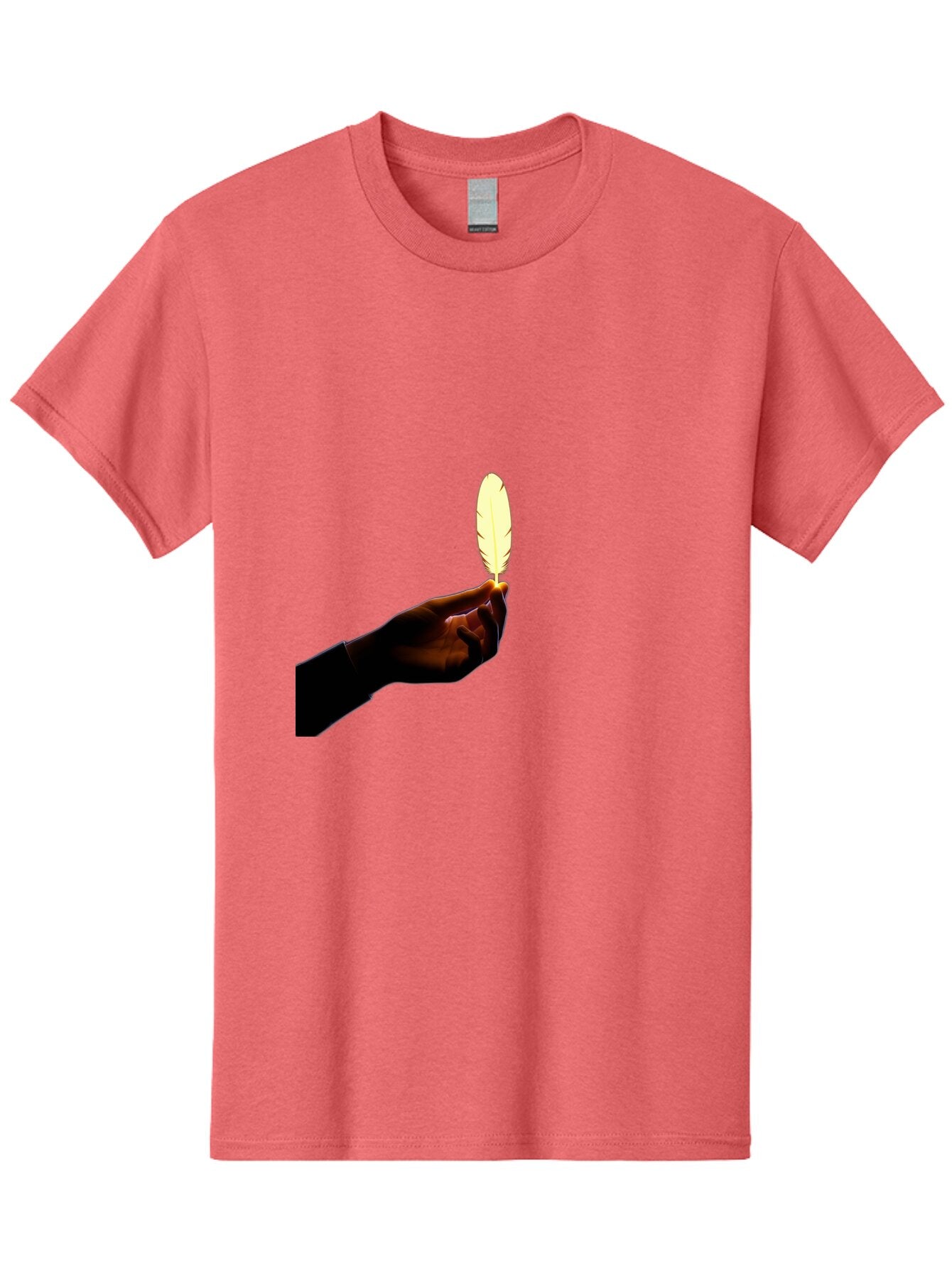 Hand-Holding-Feather Men'S Graphic Tee, 100% Cotton, Comfortable Casual Summer Wear, Machine Washable, Vintage Camera, Old Camera, Antique Camera, Black Camera, Classic Photography, Photography Equipment, Nostalgic Device, Film Camera, Bao506 6