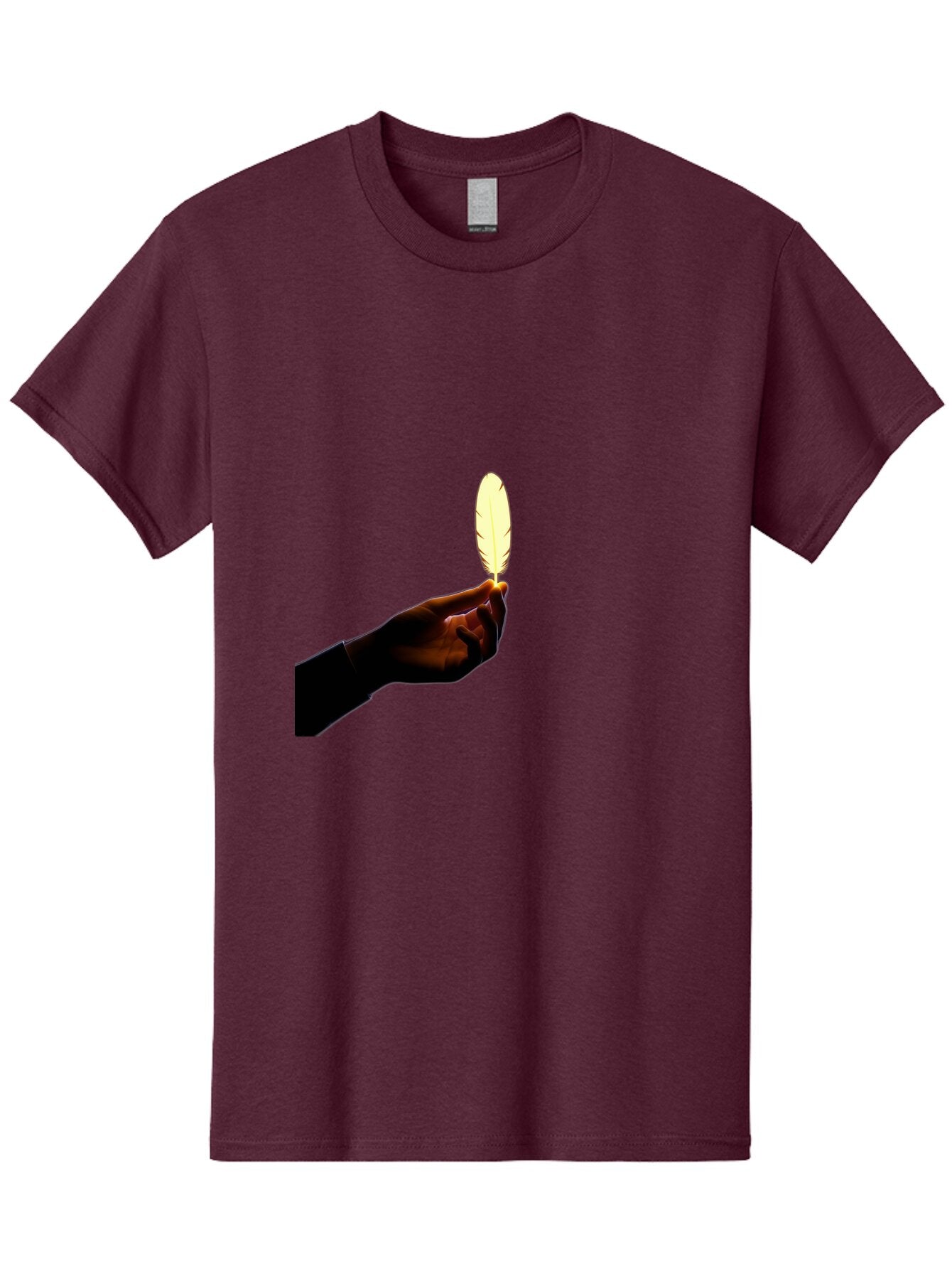 Hand-Holding-Feather Men'S Graphic Tee, 100% Cotton, Comfortable Casual Summer Wear, Machine Washable, Vintage Camera, Old Camera, Antique Camera, Black Camera, Classic Photography, Photography Equipment, Nostalgic Device, Film Camera, Bao506 9