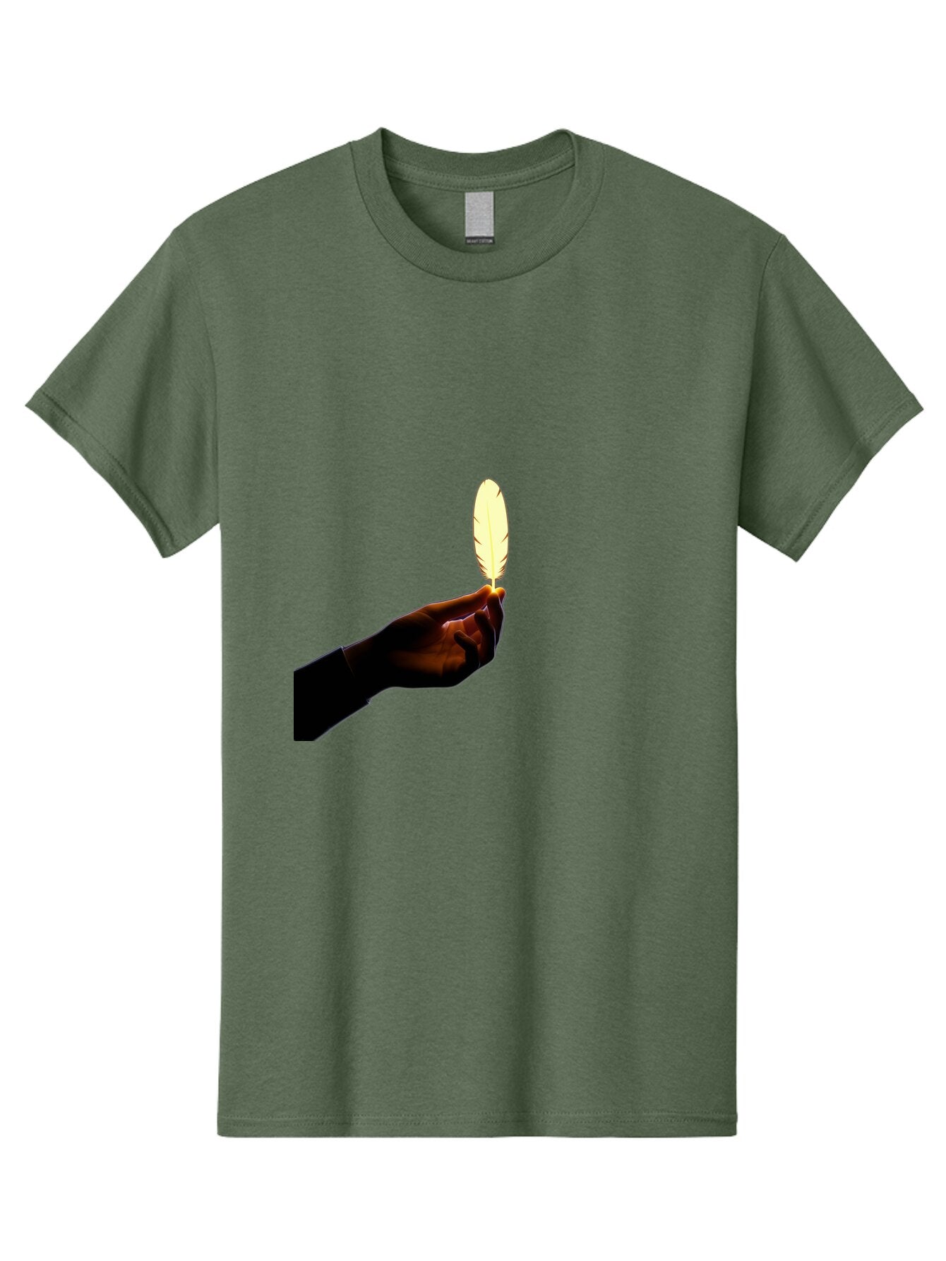 Hand-Holding-Feather Men'S Graphic Tee, 100% Cotton, Comfortable Casual Summer Wear, Machine Washable, Vintage Camera, Old Camera, Antique Camera, Black Camera, Classic Photography, Photography Equipment, Nostalgic Device, Film Camera, Bao506 14