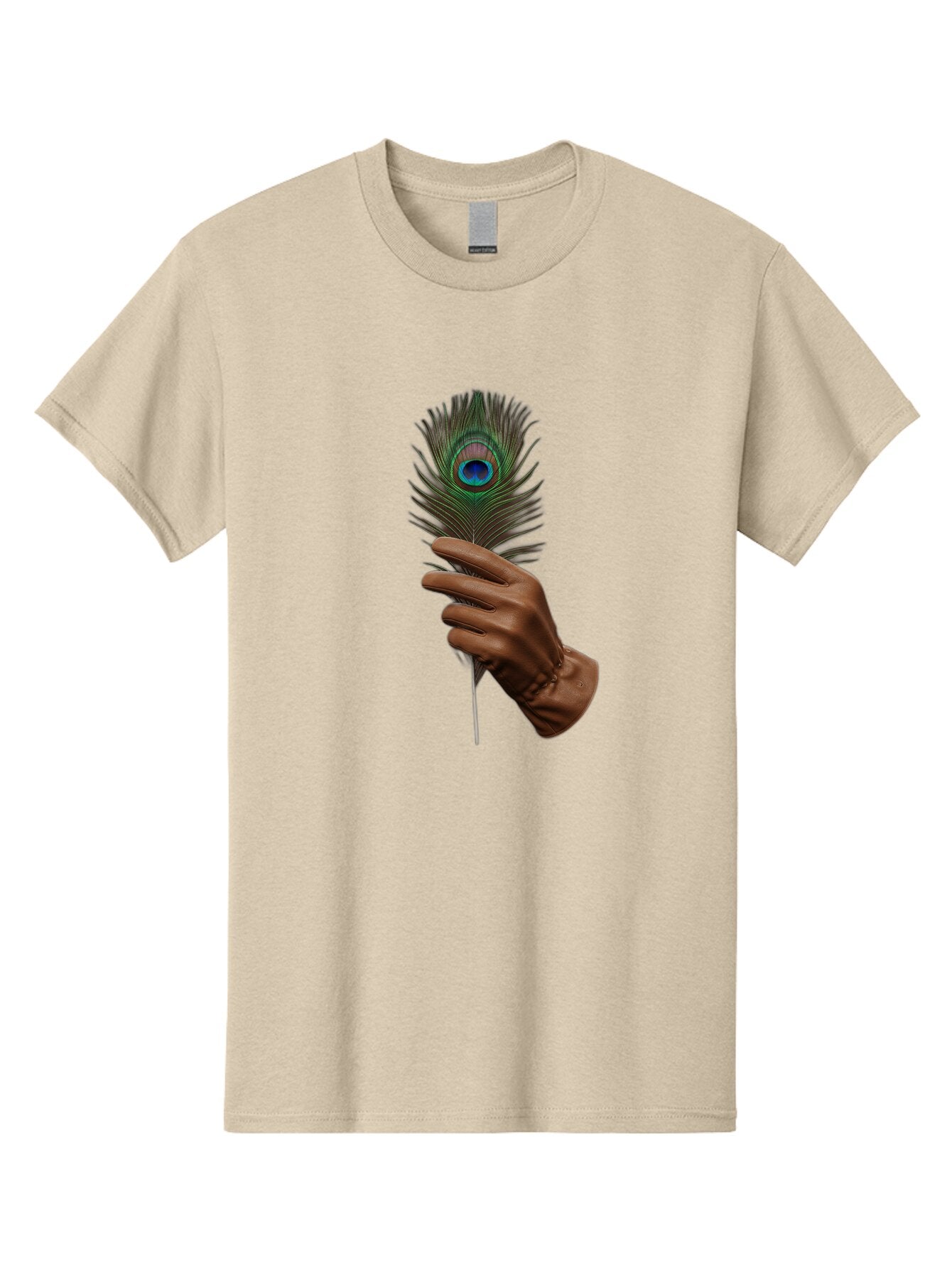 Hand-Holding-Peacock-Feather Men'S Graphic Tee, 100% Cotton, Comfortable Casual Summer Wear, Machine Washable, Vintage Camera, Old Camera, Antique Camera, Black Camera, Classic Photography, Photography Equipment, Nostalgic Device, Film Camera, Bao508