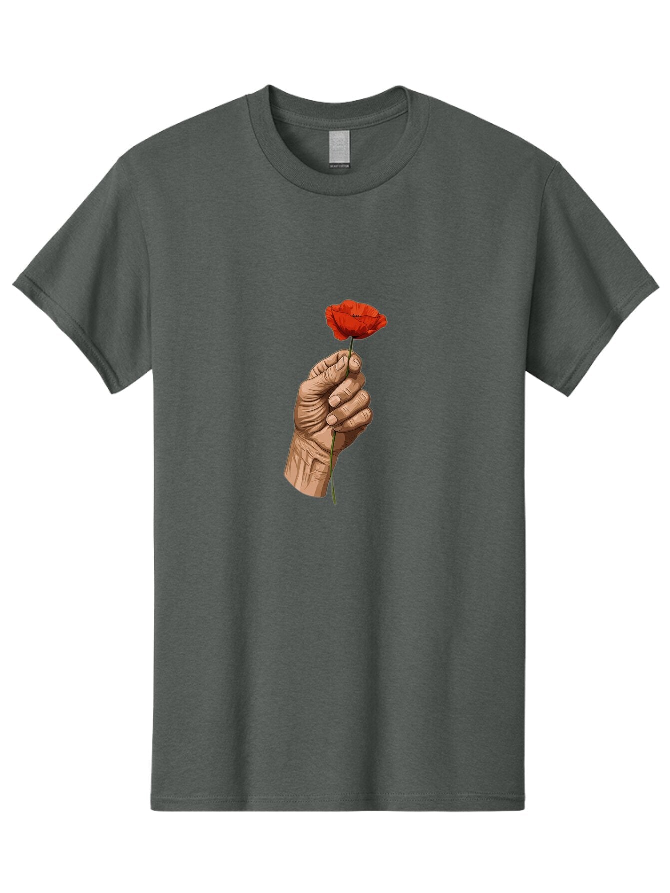 Hand-Holding-Poppy Men'S Graphic Tee, 100% Cotton, Comfortable Casual Summer Wear, Machine Washable, Vintage Camera, Old Camera, Antique Camera, Black Camera, Classic Photography, Photography Equipment, Nostalgic Device, Film Camera, Bao509 15