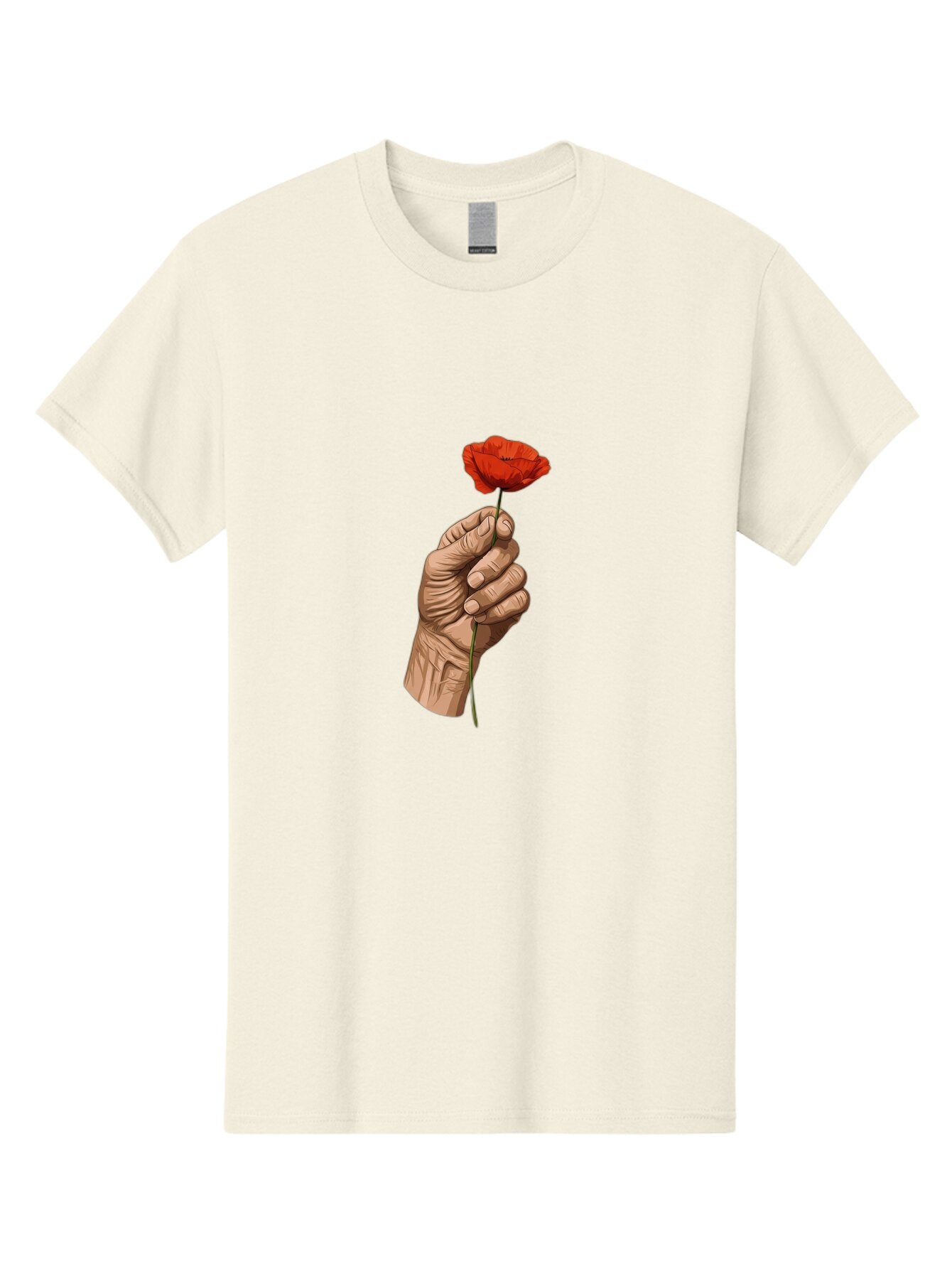 Hand-Holding-Poppy Men'S Graphic Tee, 100% Cotton, Comfortable Casual Summer Wear, Machine Washable, Vintage Camera, Old Camera, Antique Camera, Black Camera, Classic Photography, Photography Equipment, Nostalgic Device, Film Camera, Bao509