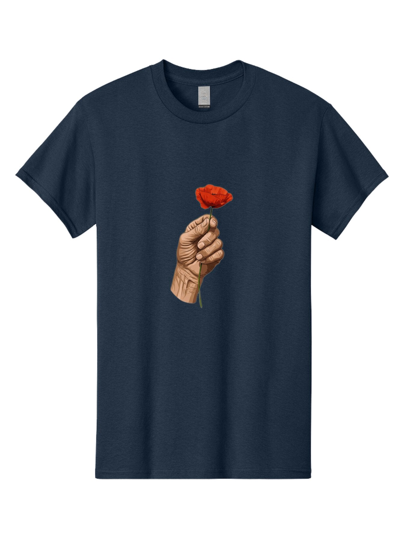 Hand-Holding-Poppy Men'S Graphic Tee, 100% Cotton, Comfortable Casual Summer Wear, Machine Washable, Vintage Camera, Old Camera, Antique Camera, Black Camera, Classic Photography, Photography Equipment, Nostalgic Device, Film Camera, Bao509 7
