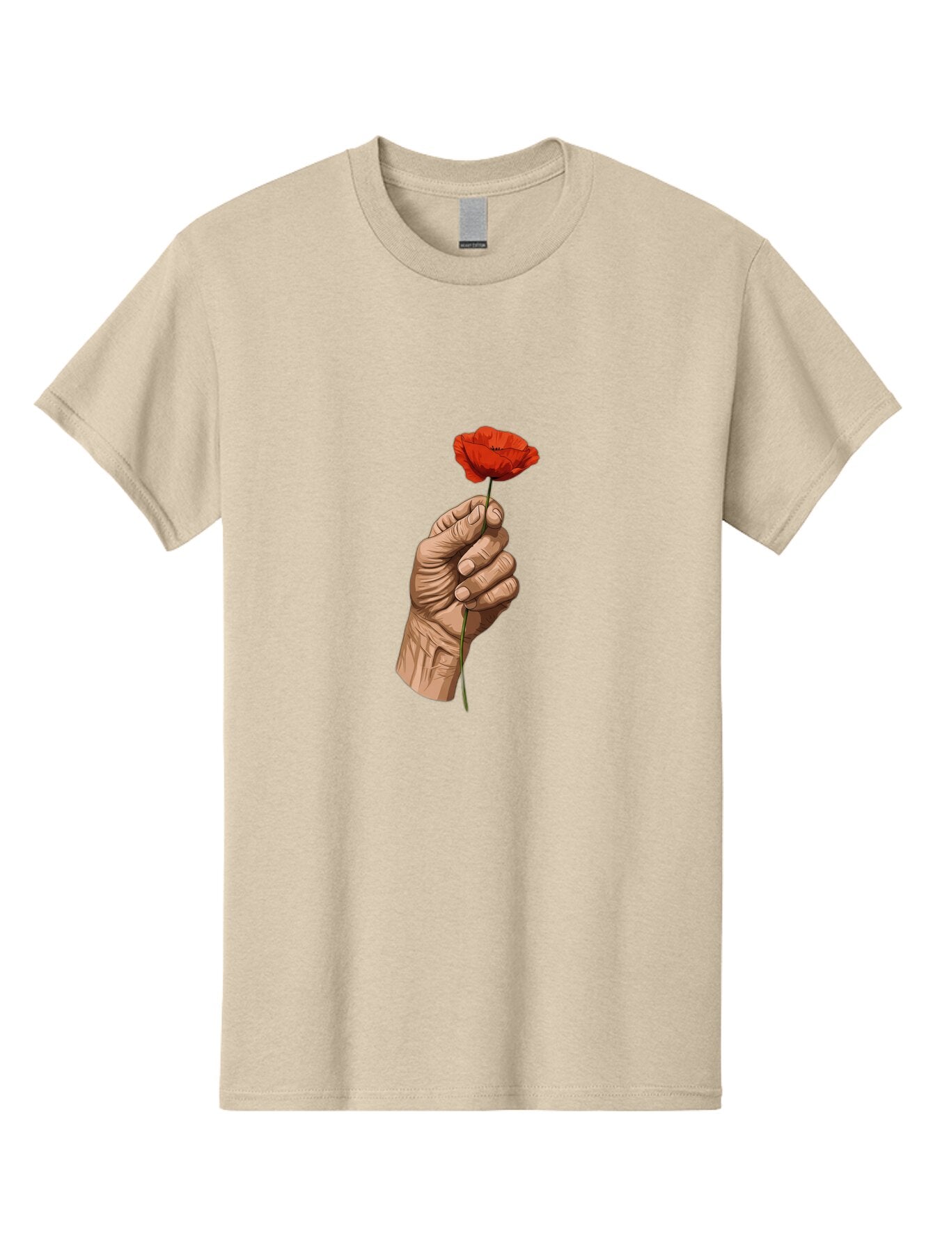 Hand-Holding-Poppy Men'S Graphic Tee, 100% Cotton, Comfortable Casual Summer Wear, Machine Washable, Vintage Camera, Old Camera, Antique Camera, Black Camera, Classic Photography, Photography Equipment, Nostalgic Device, Film Camera, Bao509 11