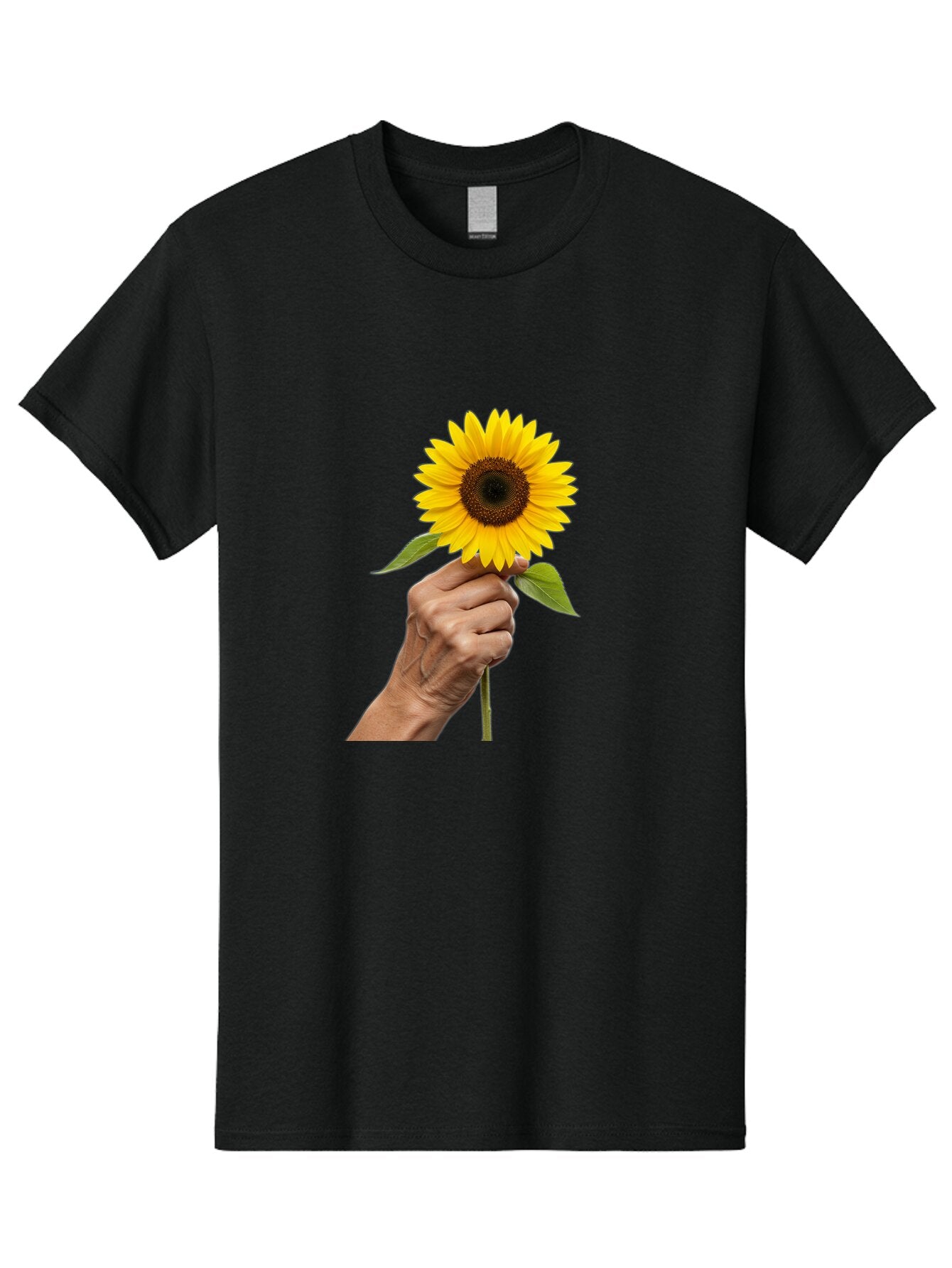 Hand-Holding-Sunflower Men'S Graphic Tee, 100% Cotton, Comfortable Casual Summer Wear, Machine Washable, Vintage Camera, Old Camera, Antique Camera, Black Camera, Classic Photography, Photography Equipment, Nostalgic Device, Film Camera, Bao511 8