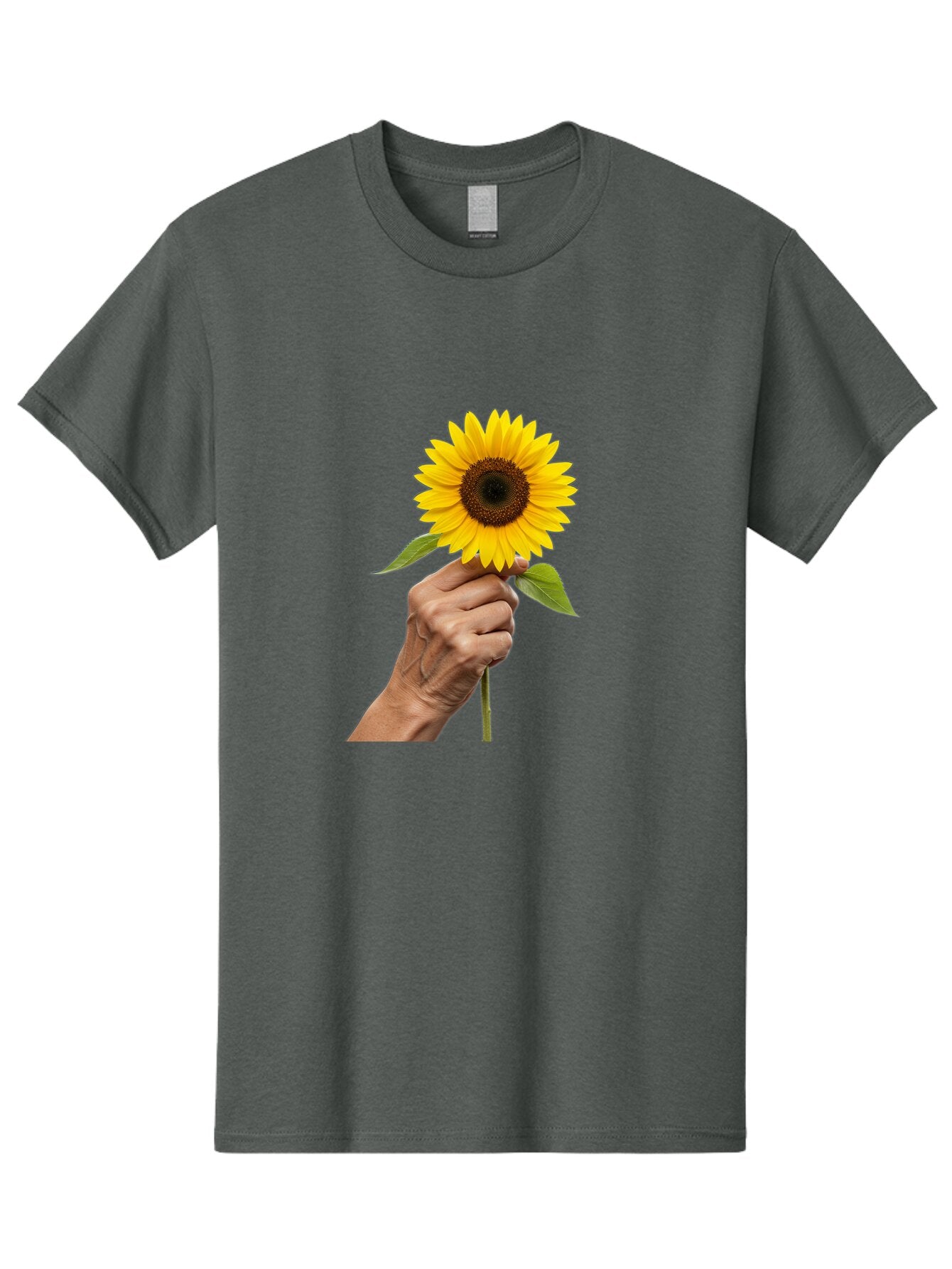 Hand-Holding-Sunflower Men'S Graphic Tee, 100% Cotton, Comfortable Casual Summer Wear, Machine Washable, Vintage Camera, Old Camera, Antique Camera, Black Camera, Classic Photography, Photography Equipment, Nostalgic Device, Film Camera, Bao511 7