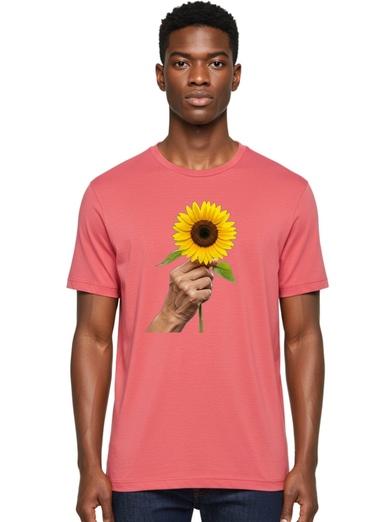Hand-Holding-Sunflower Men'S Graphic Tee, 100% Cotton, Comfortable Casual Summer Wear, Machine Washable, Vintage Camera, Old Camera, Antique Camera, Black Camera, Classic Photography, Photography Equipment, Nostalgic Device, Film Camera, Bao511 28