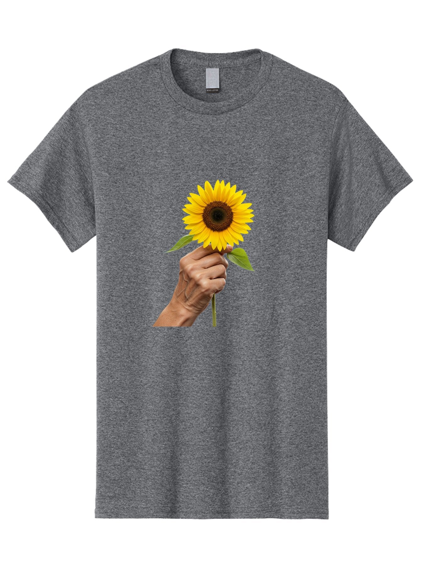 Hand-Holding-Sunflower Men'S Graphic Tee, 100% Cotton, Comfortable Casual Summer Wear, Machine Washable, Vintage Camera, Old Camera, Antique Camera, Black Camera, Classic Photography, Photography Equipment, Nostalgic Device, Film Camera, Bao511 11