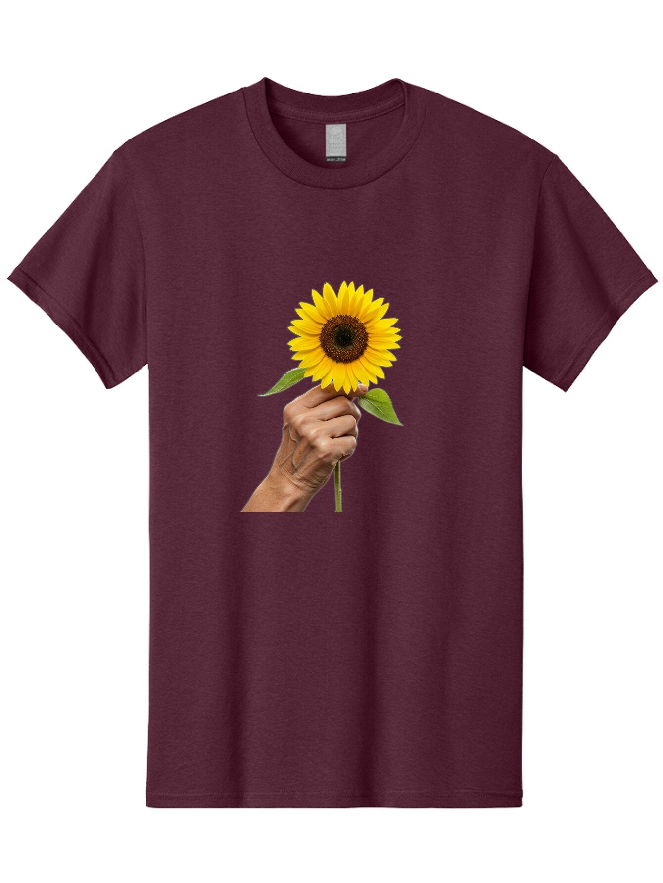 Hand-Holding-Sunflower Men'S Graphic Tee, 100% Cotton, Comfortable Casual Summer Wear, Machine Washable, Vintage Camera, Old Camera, Antique Camera, Black Camera, Classic Photography, Photography Equipment, Nostalgic Device, Film Camera, Bao511 4