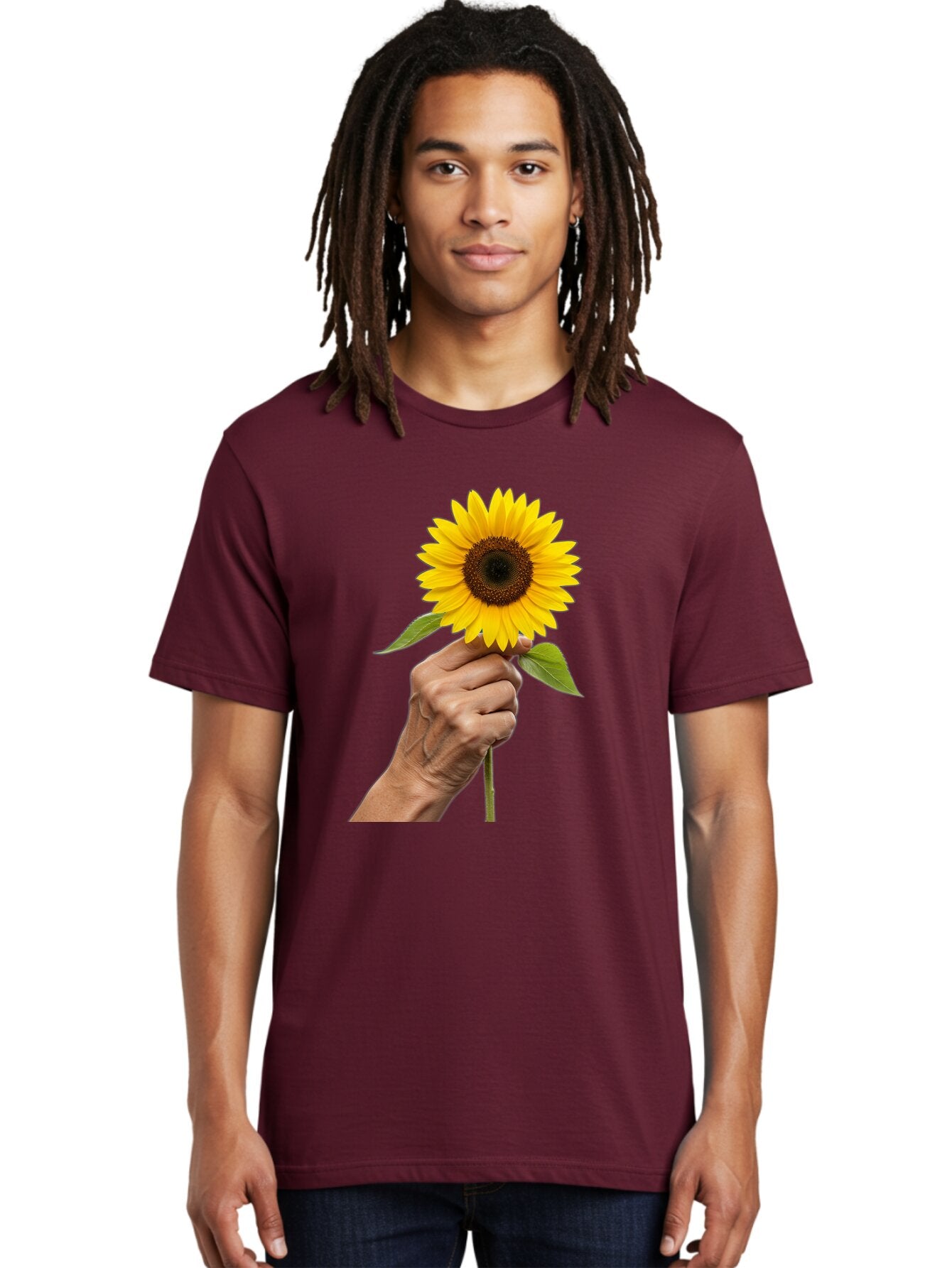 Hand-Holding-Sunflower Men'S Graphic Tee, 100% Cotton, Comfortable Casual Summer Wear, Machine Washable, Vintage Camera, Old Camera, Antique Camera, Black Camera, Classic Photography, Photography Equipment, Nostalgic Device, Film Camera, Bao511 18