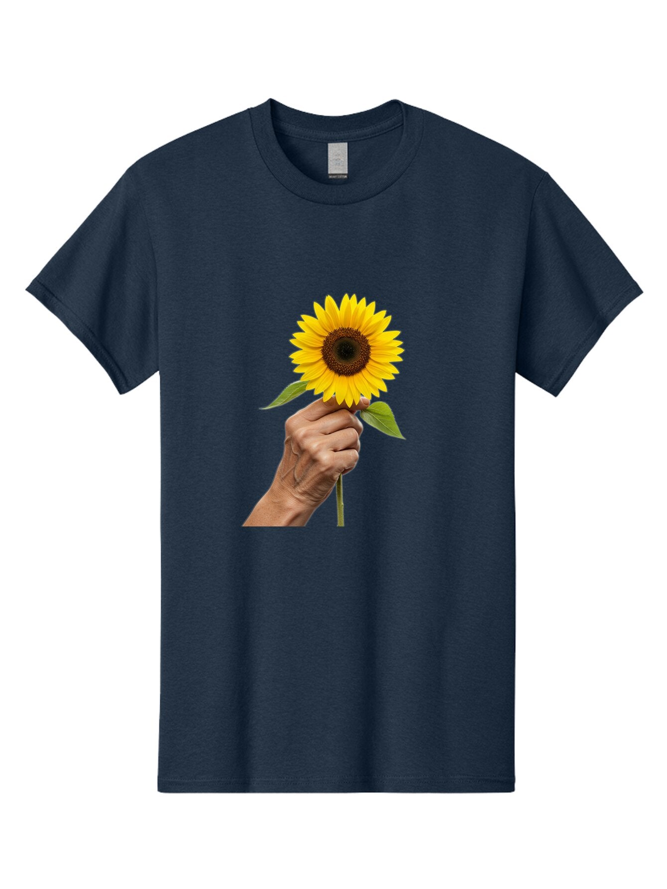 Hand-Holding-Sunflower Men'S Graphic Tee, 100% Cotton, Comfortable Casual Summer Wear, Machine Washable, Vintage Camera, Old Camera, Antique Camera, Black Camera, Classic Photography, Photography Equipment, Nostalgic Device, Film Camera, Bao511 6