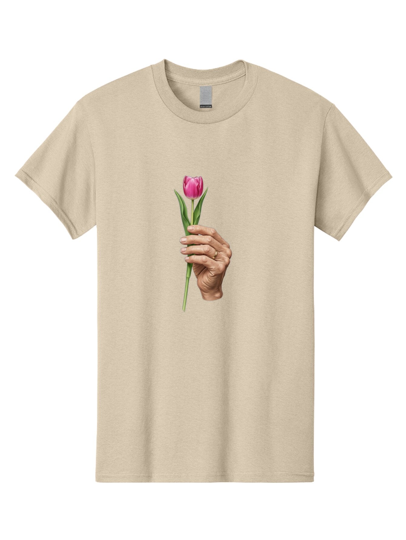 Hand-Holding-Tulip Men'S Graphic Tee, 100% Cotton, Comfortable Casual Summer Wear, Machine Washable, Vintage Camera, Old Camera, Antique Camera, Black Camera, Classic Photography, Photography Equipment, Nostalgic Device, Film Camera, Bao512 6