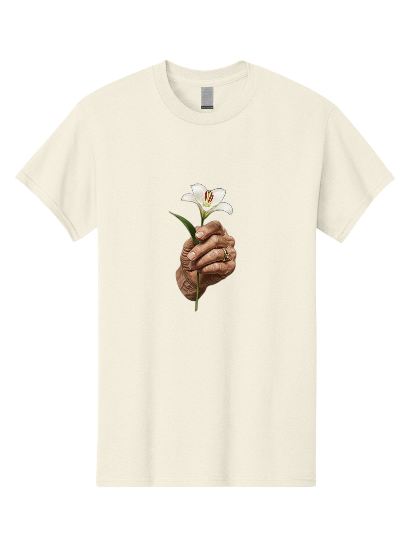 Hand-Holding-White-Lily Men'S Graphic Tee, 100% Cotton, Comfortable Casual Summer Wear, Machine Washable, Vintage Camera, Old Camera, Antique Camera, Black Camera, Classic Photography, Photography Equipment, Nostalgic Device, Film Camera, Bao513 4