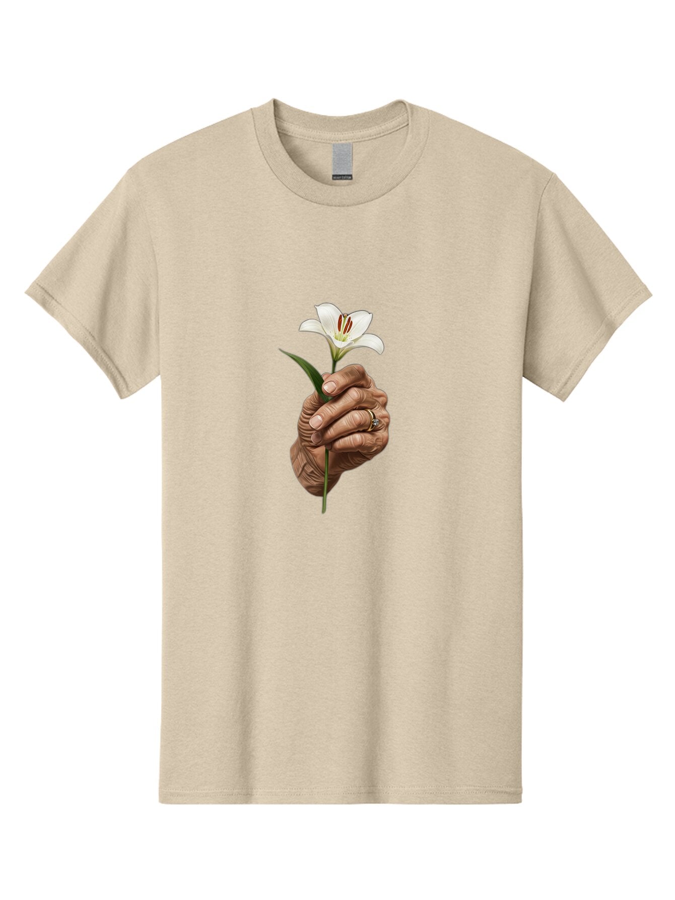 Hand-Holding-White-Lily Men'S Graphic Tee, 100% Cotton, Comfortable Casual Summer Wear, Machine Washable, Vintage Camera, Old Camera, Antique Camera, Black Camera, Classic Photography, Photography Equipment, Nostalgic Device, Film Camera, Bao513 6