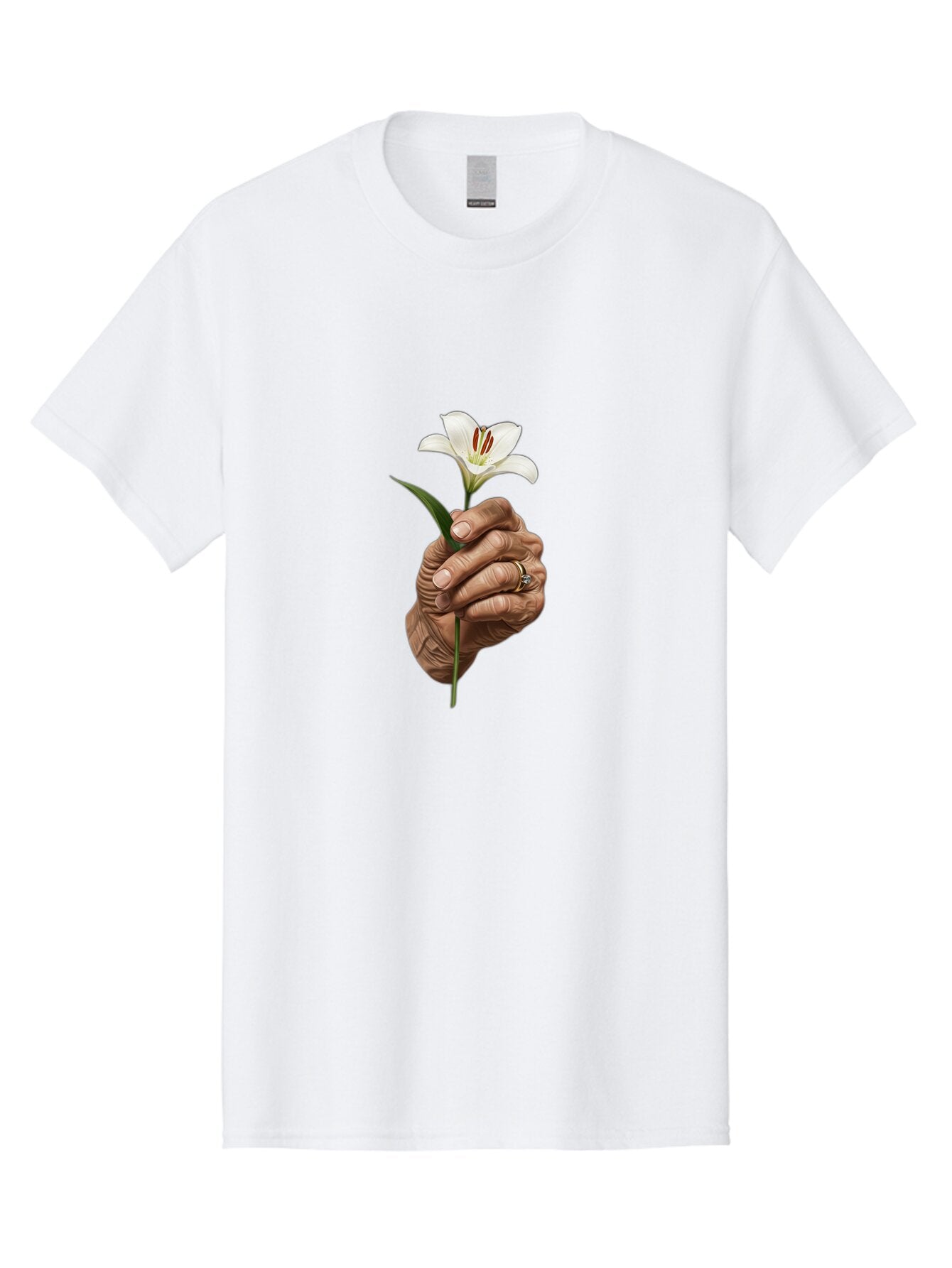 Hand-Holding-White-Lily Men'S Graphic Tee, 100% Cotton, Comfortable Casual Summer Wear, Machine Washable, Vintage Camera, Old Camera, Antique Camera, Black Camera, Classic Photography, Photography Equipment, Nostalgic Device, Film Camera, Bao513 11