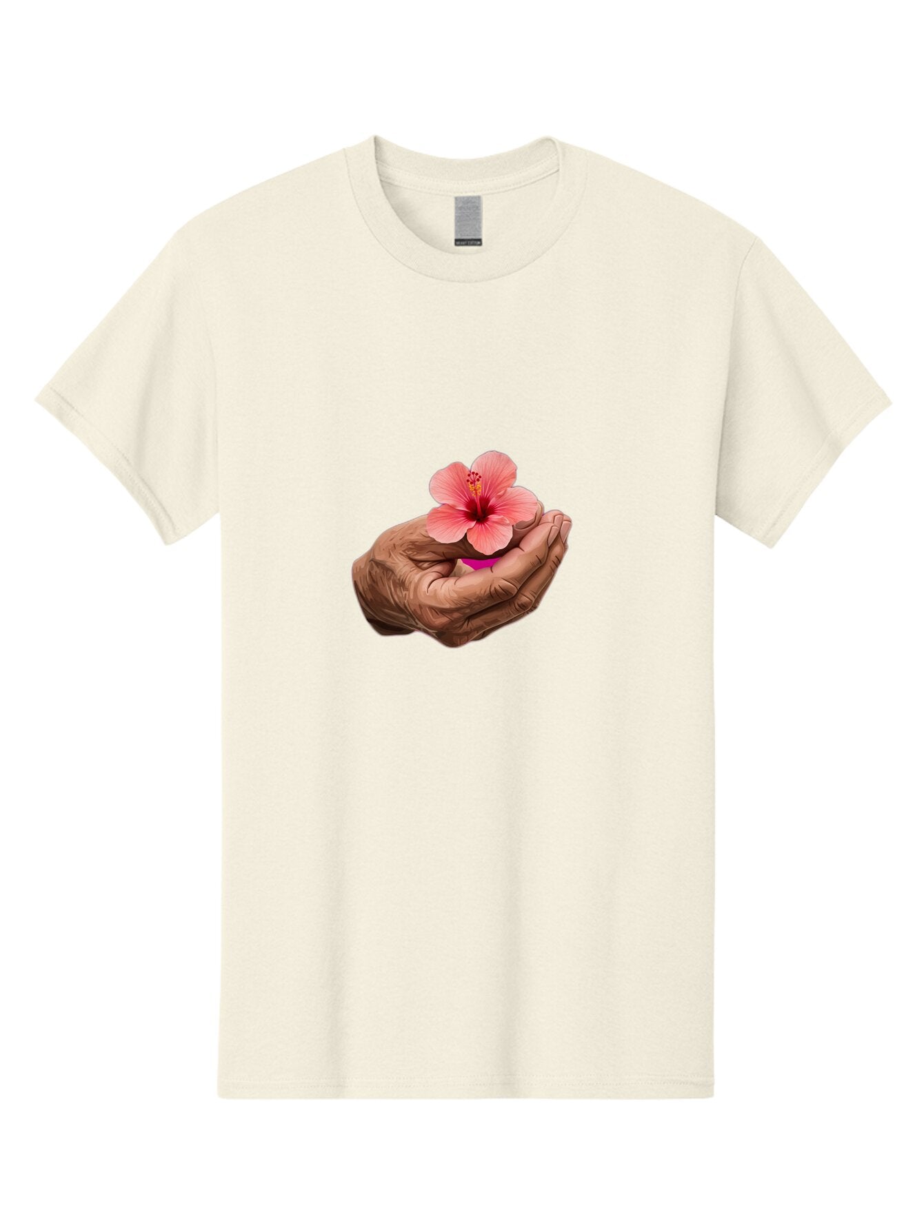 Hands-Holding-Pink-Hibiscus Men'S Graphic Tee, 100% Cotton, Comfortable Casual Summer Wear, Machine Washable, Vintage Camera, Old Camera, Antique Camera, Black Camera, Classic Photography, Photography Equipment, Nostalgic Device, Film Camera, Bao517