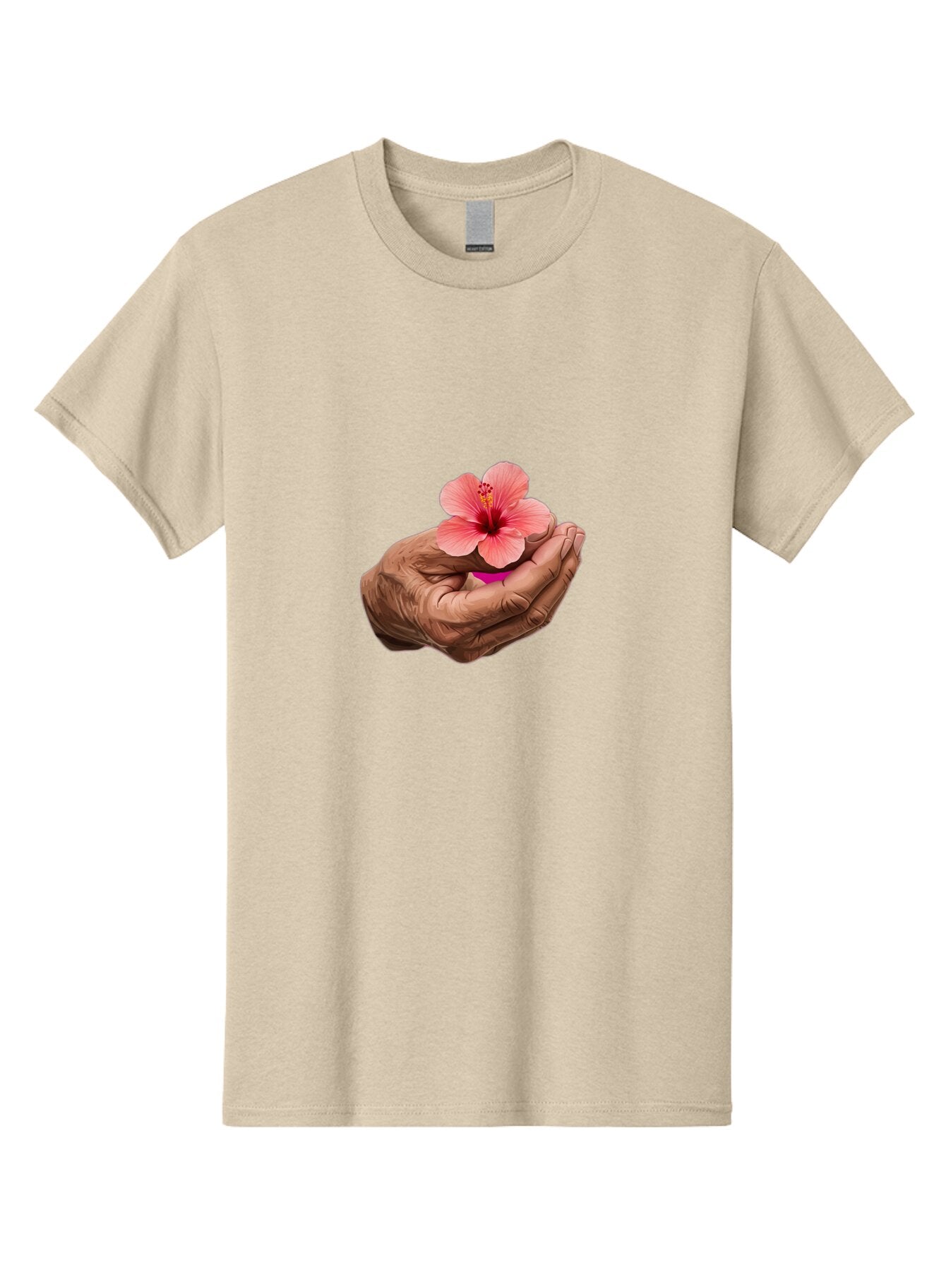 Hands-Holding-Pink-Hibiscus Men'S Graphic Tee, 100% Cotton, Comfortable Casual Summer Wear, Machine Washable, Vintage Camera, Old Camera, Antique Camera, Black Camera, Classic Photography, Photography Equipment, Nostalgic Device, Film Camera, Bao517 9