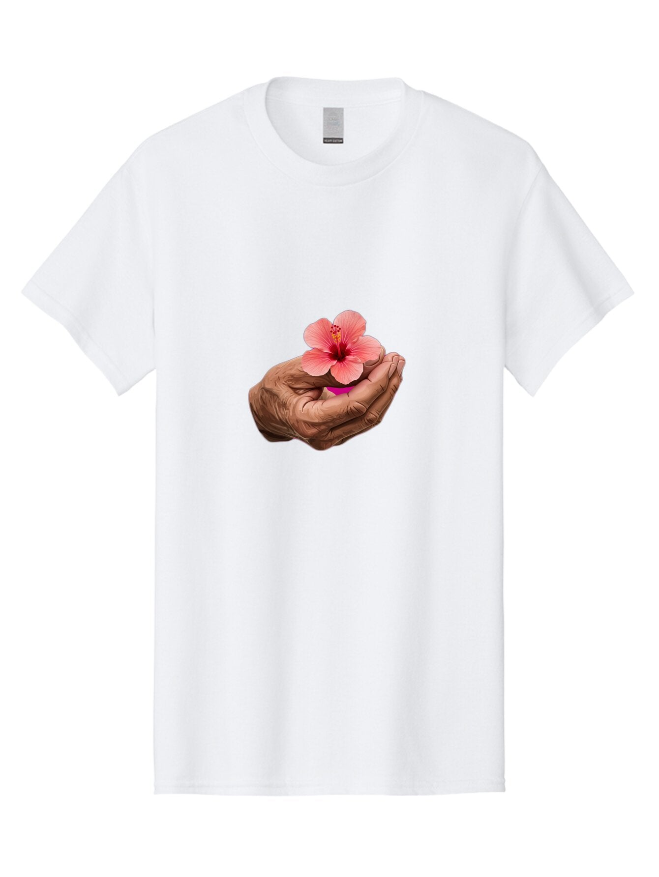Hands-Holding-Pink-Hibiscus Men'S Graphic Tee, 100% Cotton, Comfortable Casual Summer Wear, Machine Washable, Vintage Camera, Old Camera, Antique Camera, Black Camera, Classic Photography, Photography Equipment, Nostalgic Device, Film Camera, Bao517 15