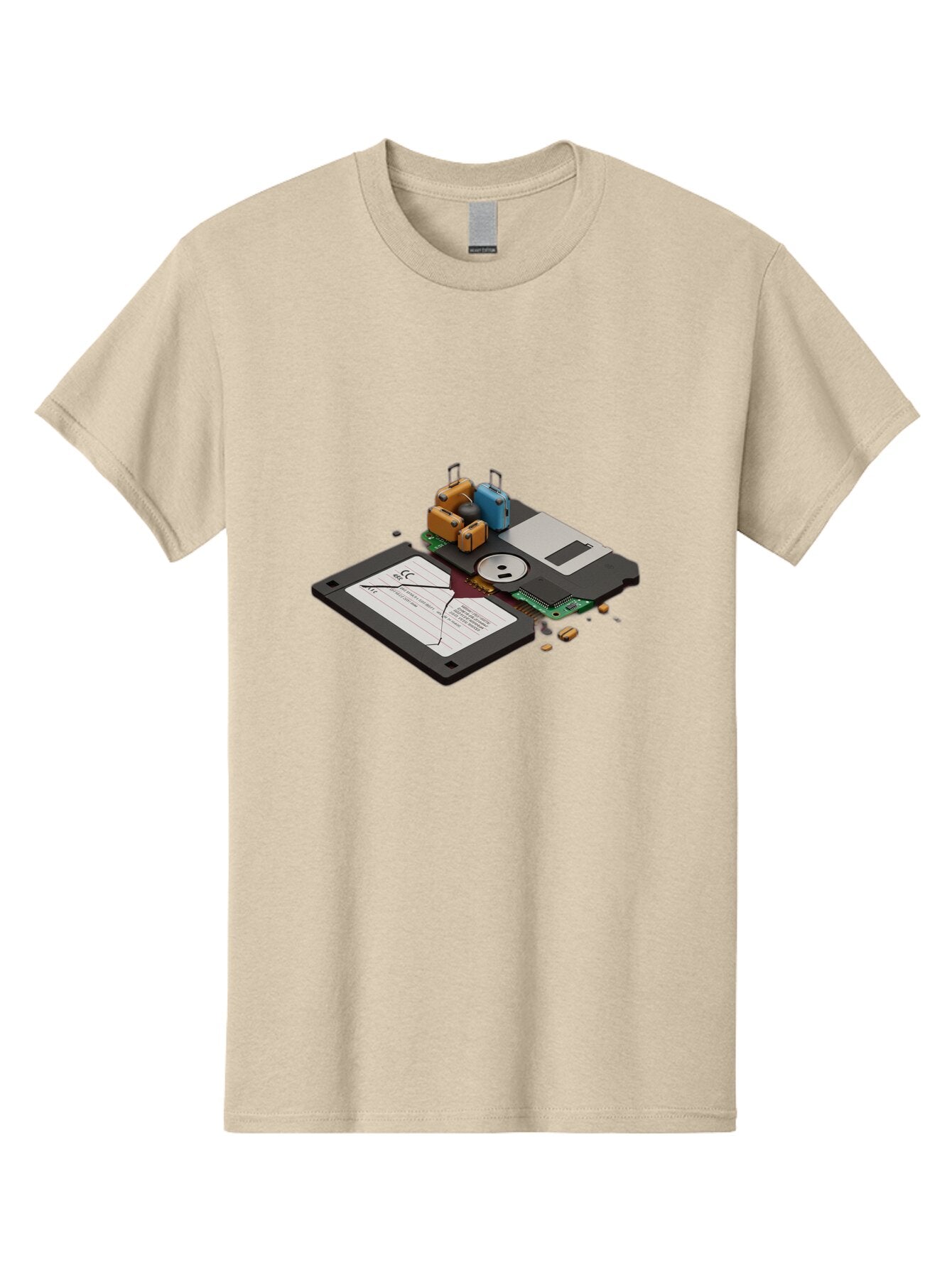 Hard-Drive-Luggage Men'S Graphic Tee, 100% Cotton, Comfortable Casual Summer Wear, Machine Washable, Vintage Camera, Old Camera, Antique Camera, Black Camera, Classic Photography, Photography Equipment, Nostalgic Device, Film Camera, Bao518 14