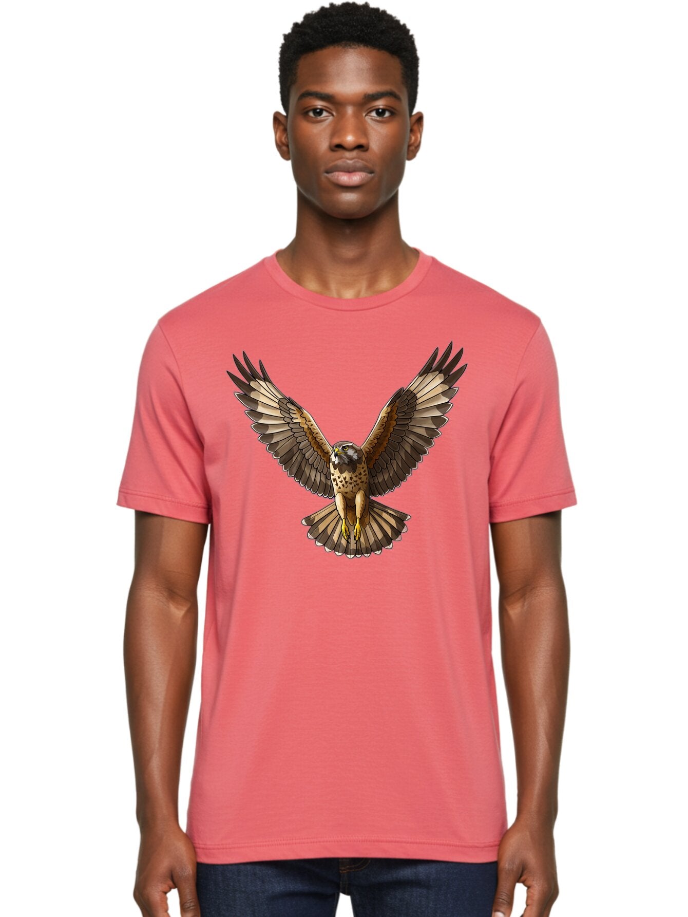Hawk-In-Flight-1 Men'S Graphic Tee, 100% Cotton, Comfortable Casual Summer Wear, Machine Washable, Vintage Camera, Old Camera, Antique Camera, Black Camera, Classic Photography, Photography Equipment, Nostalgic Device, Film Camera, Camera Art Bao520 16