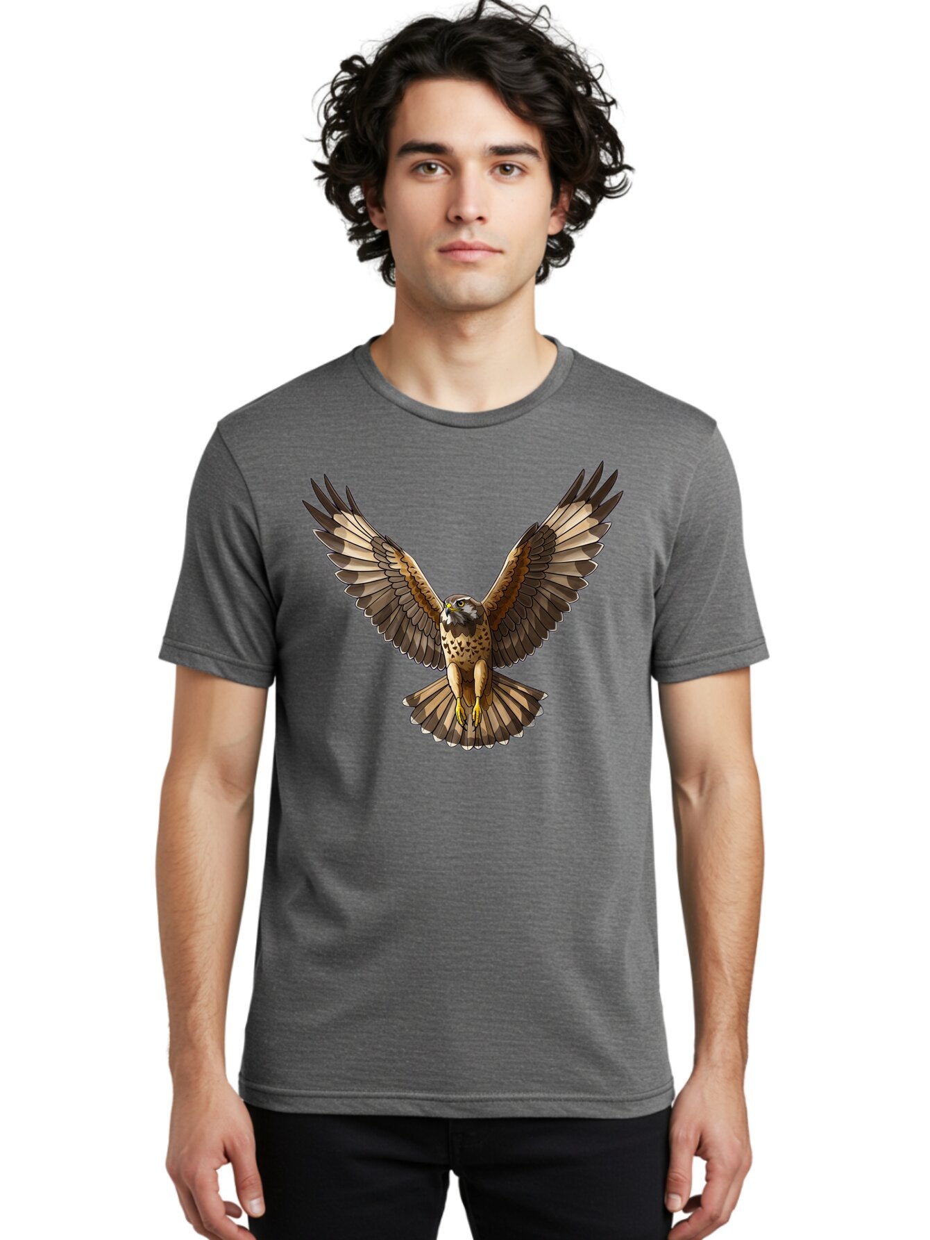 Hawk-In-Flight-1 Men'S Graphic Tee, 100% Cotton, Comfortable Casual Summer Wear, Machine Washable, Vintage Camera, Old Camera, Antique Camera, Black Camera, Classic Photography, Photography Equipment, Nostalgic Device, Film Camera, Camera Art Bao520 30